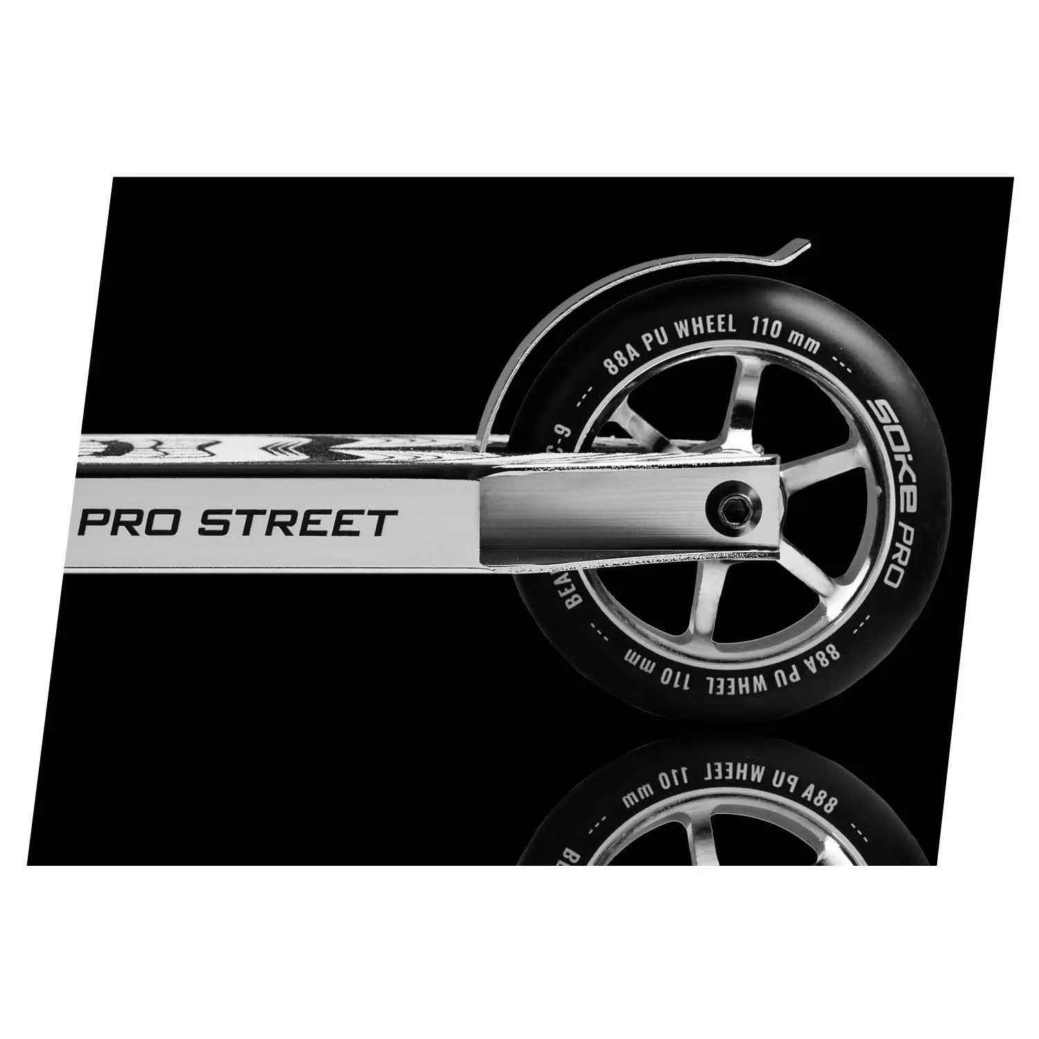 SOKE PRO gatvės sidabrinis triukų paspirtukas - nuotrauka 1