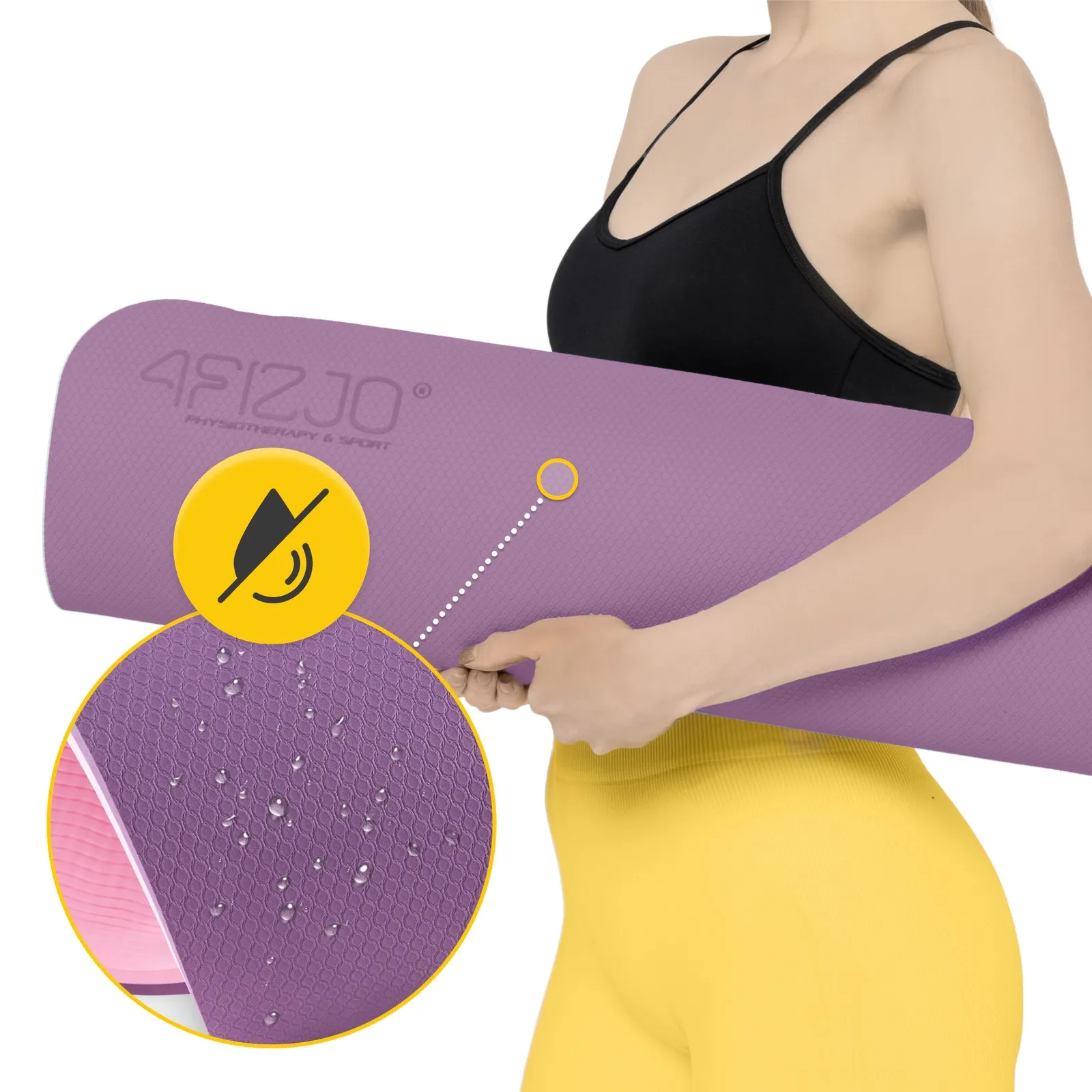 TPE neslystantis jogos ir mankštos kilimėlis