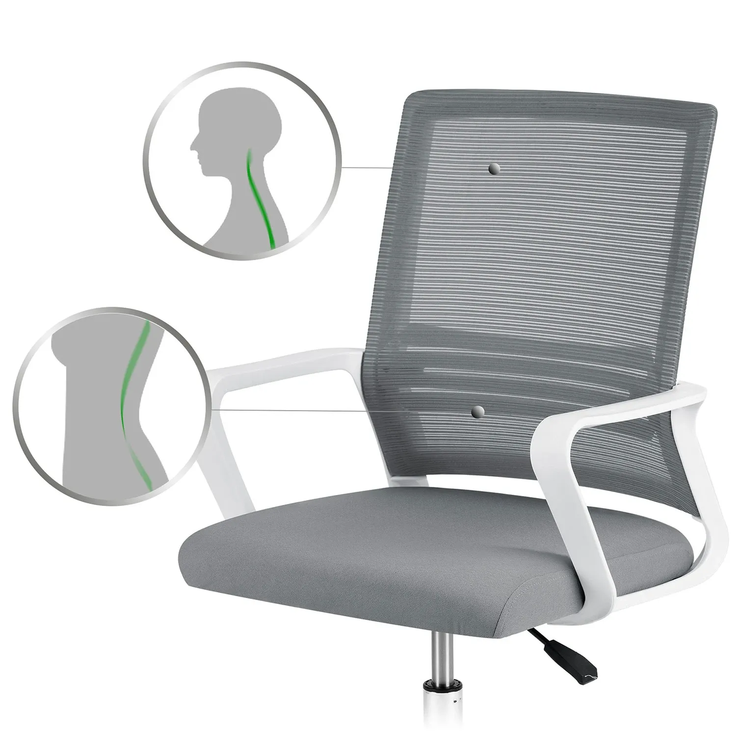 Sofotel Corta mikro tinklelio biuro kėdė, tamsiai pilka - nuotrauka 1