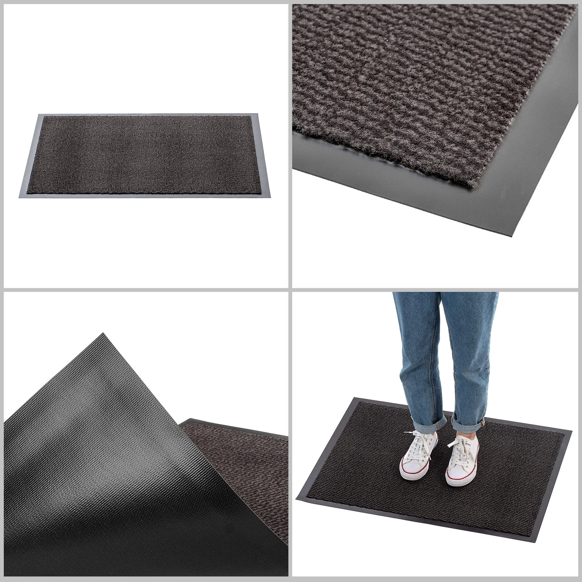 Carnate kilimėlis durims 60×80 cm, antracito spalvos