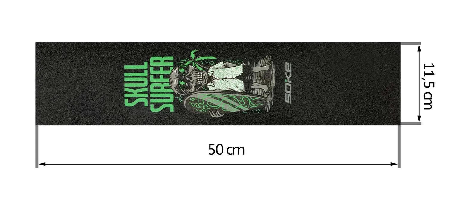 Gripą fiksuojanti švitrinė juosta „Skull Surfer“ paspirtukams - nuotrauka 1