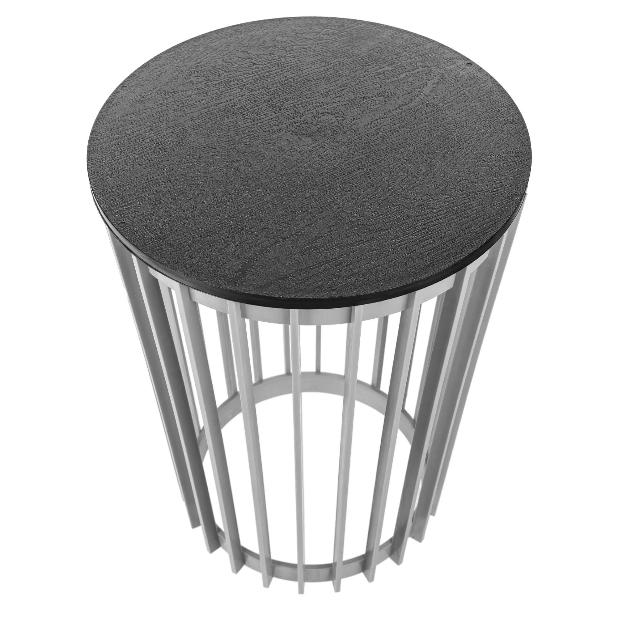 Aytre dvipusis augalų stovas 40 cm platinos spalvos + juodas stalviršis