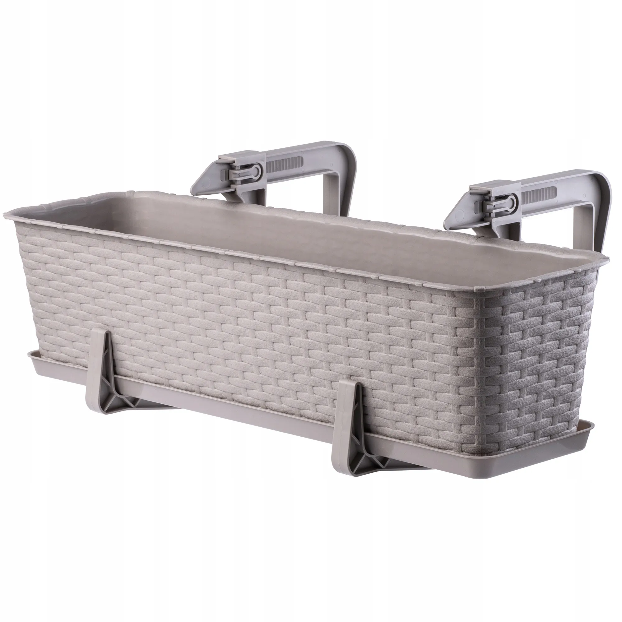 Balkono dėžė su pagrindu ir rankenomis 40 + 60 cm