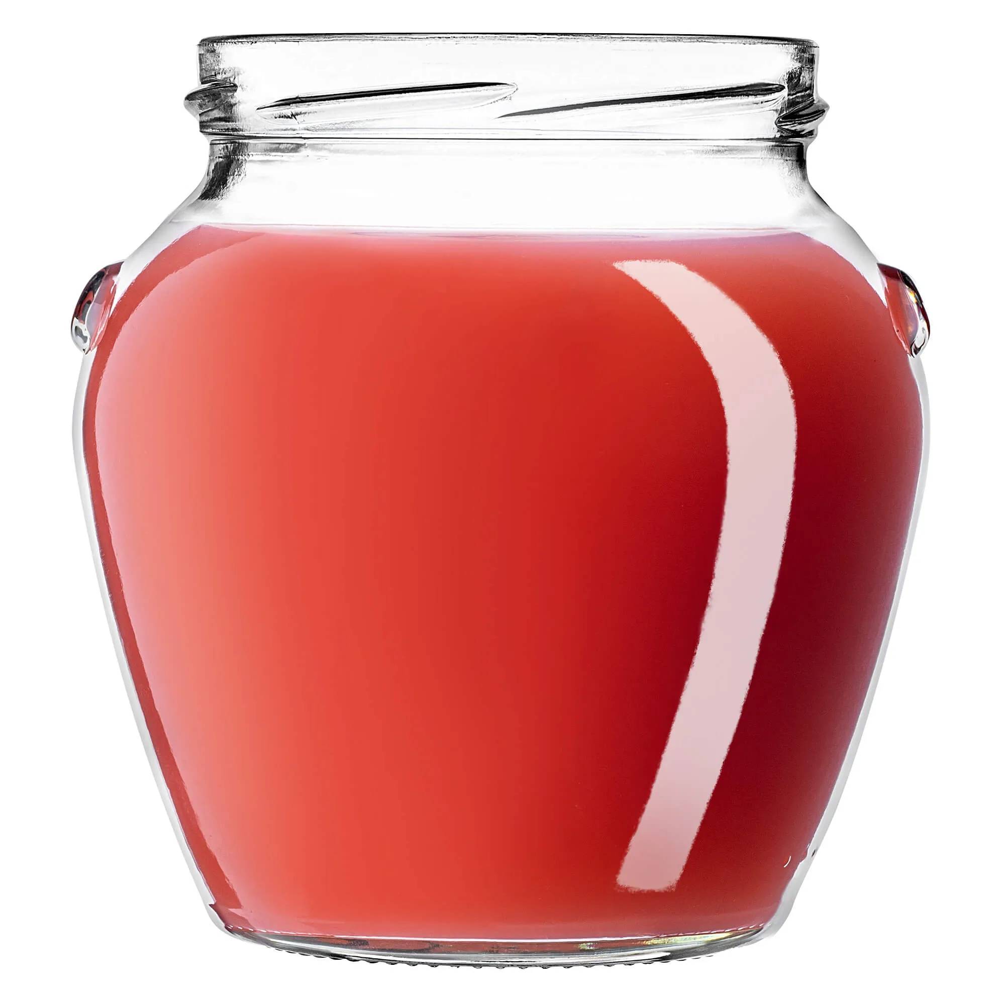 „Sassa“ konservavimo stiklainiai 580 ml, 24 vnt., 82 mm, + raudoni tinklelio dangteliai