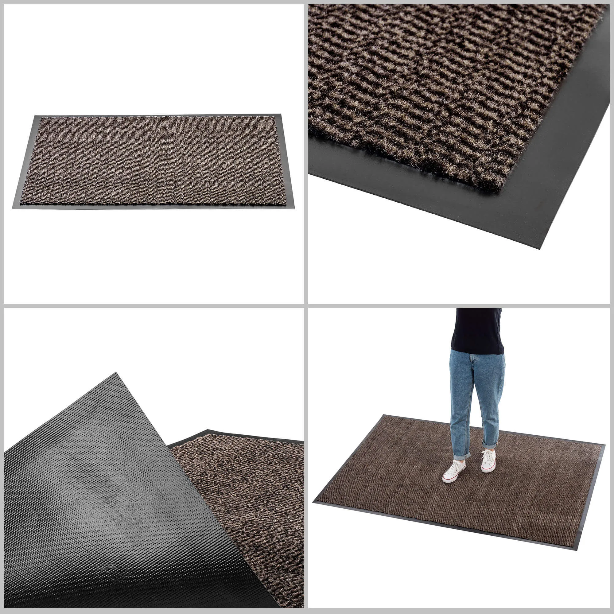 Carnate kilimėlis durims, 80×120 cm, rudas