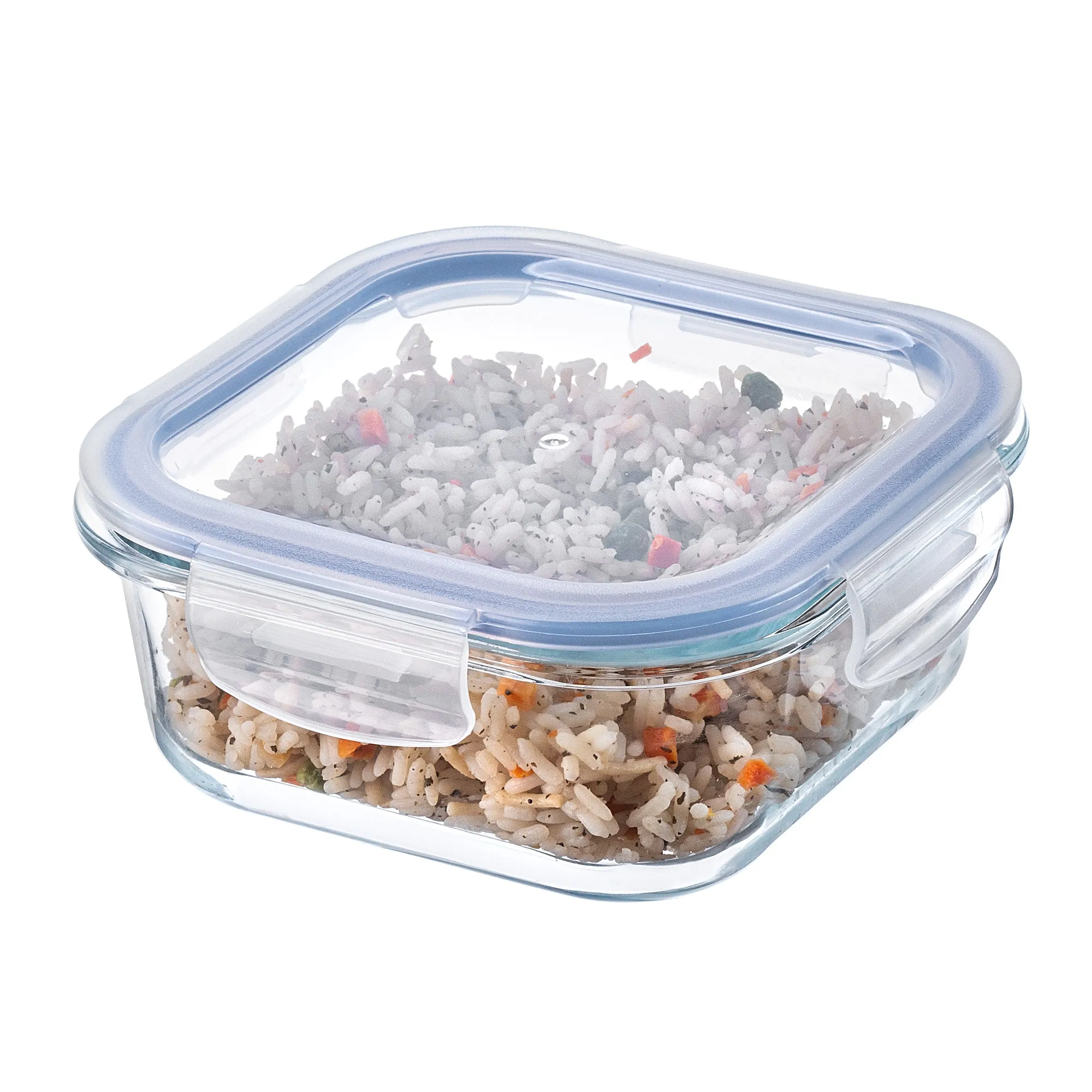 „Athie“ 800 ml kvadratinis stiklinis maisto indas