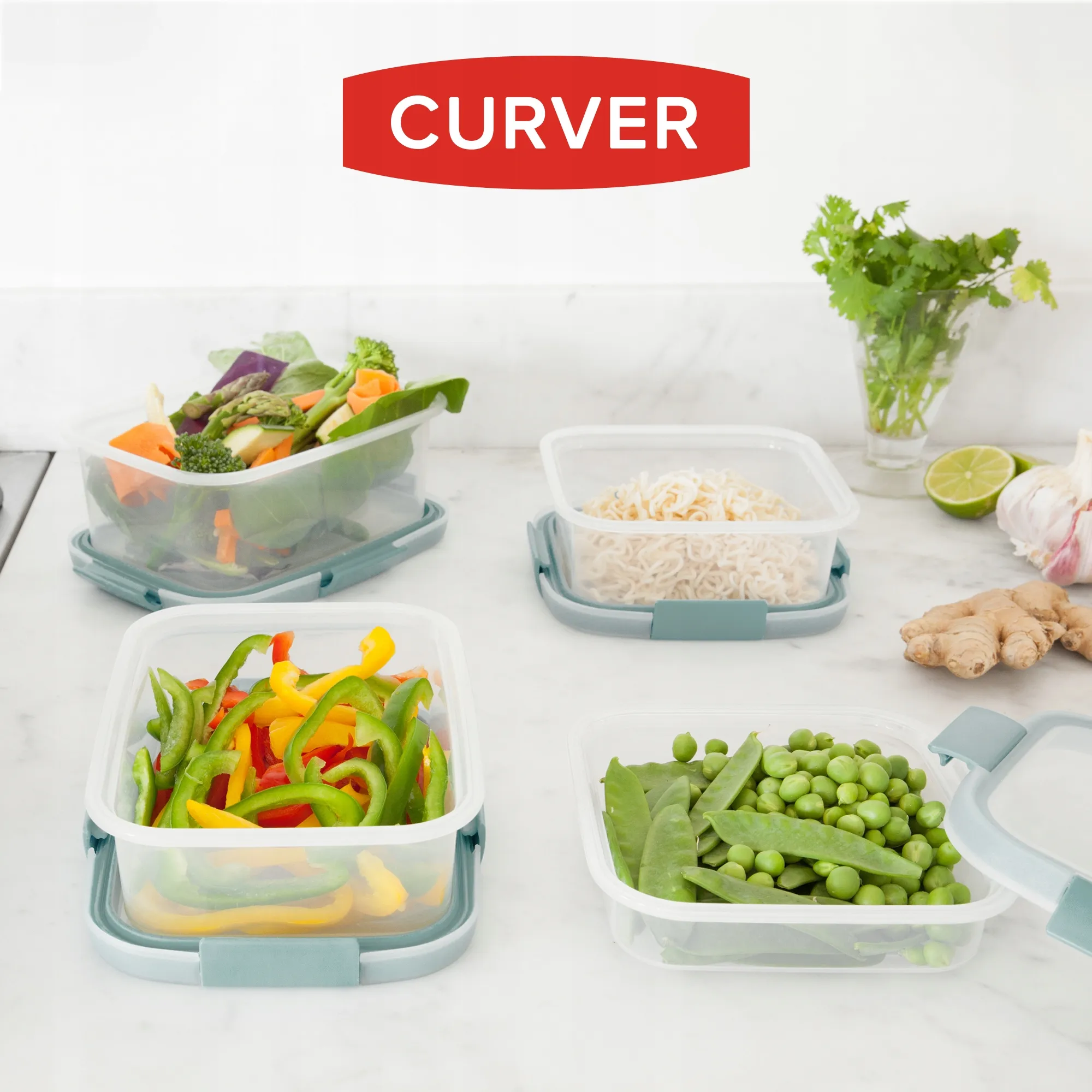 Curver 1,1 l maisto indas, mėlynas