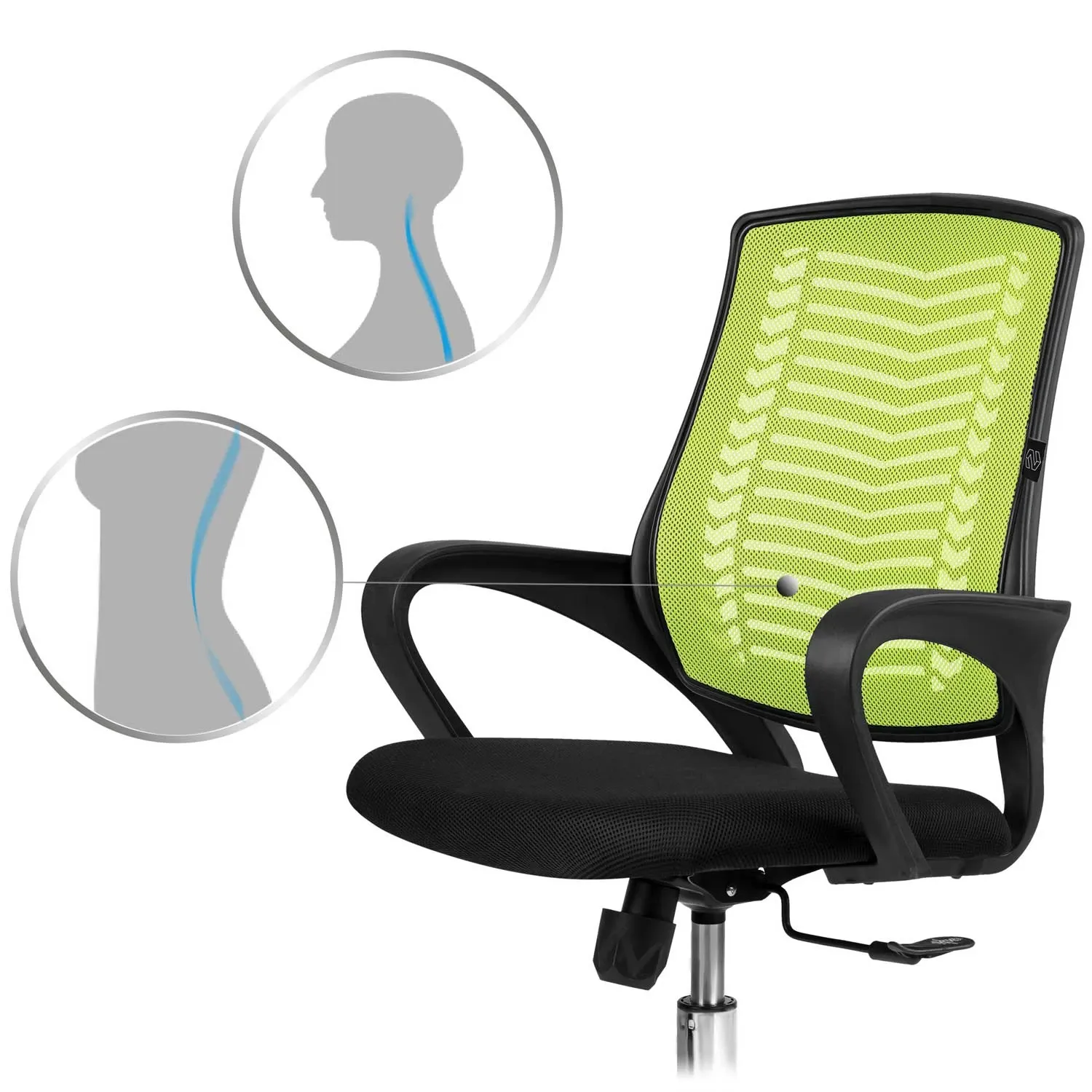 Sofotel Denar mikro tinklelio biuro kėdė, žalia - nuotrauka 1