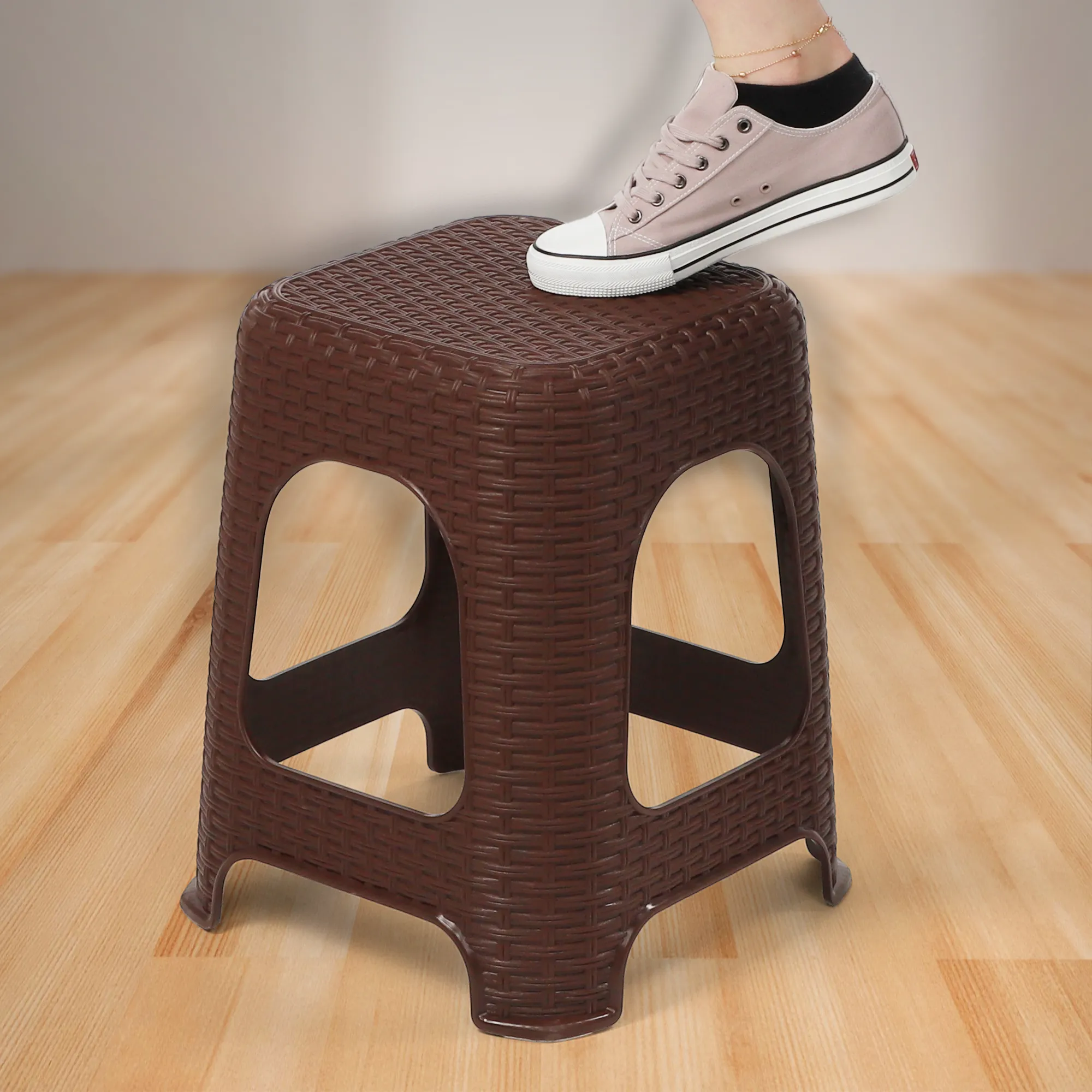 Rotango taburetės 45 x 26 cm rudos, 4 vnt.