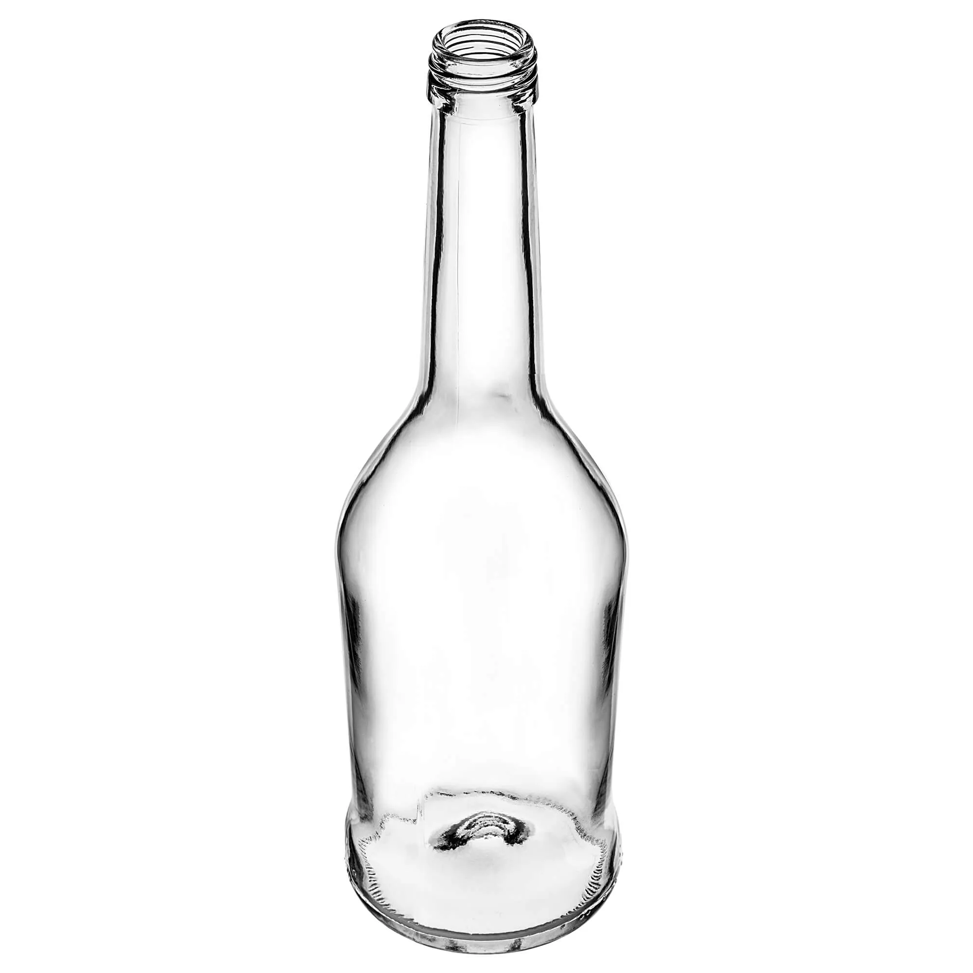 Stiklinis butelis Luarė tinktūrai 500 ml su ilgu raudonu dangteliu 1 vnt.