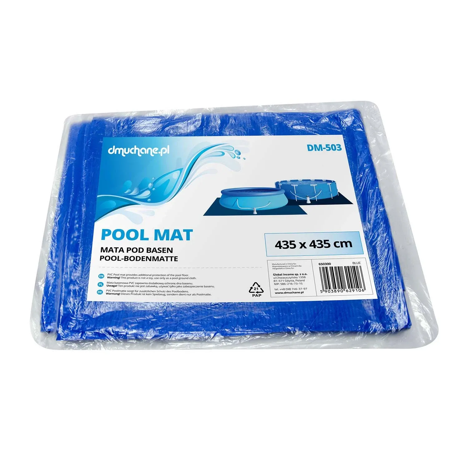 Universalus folijos kilimėlis sodo baseinui 435 x 435 cm DM-503 - nuotrauka 1