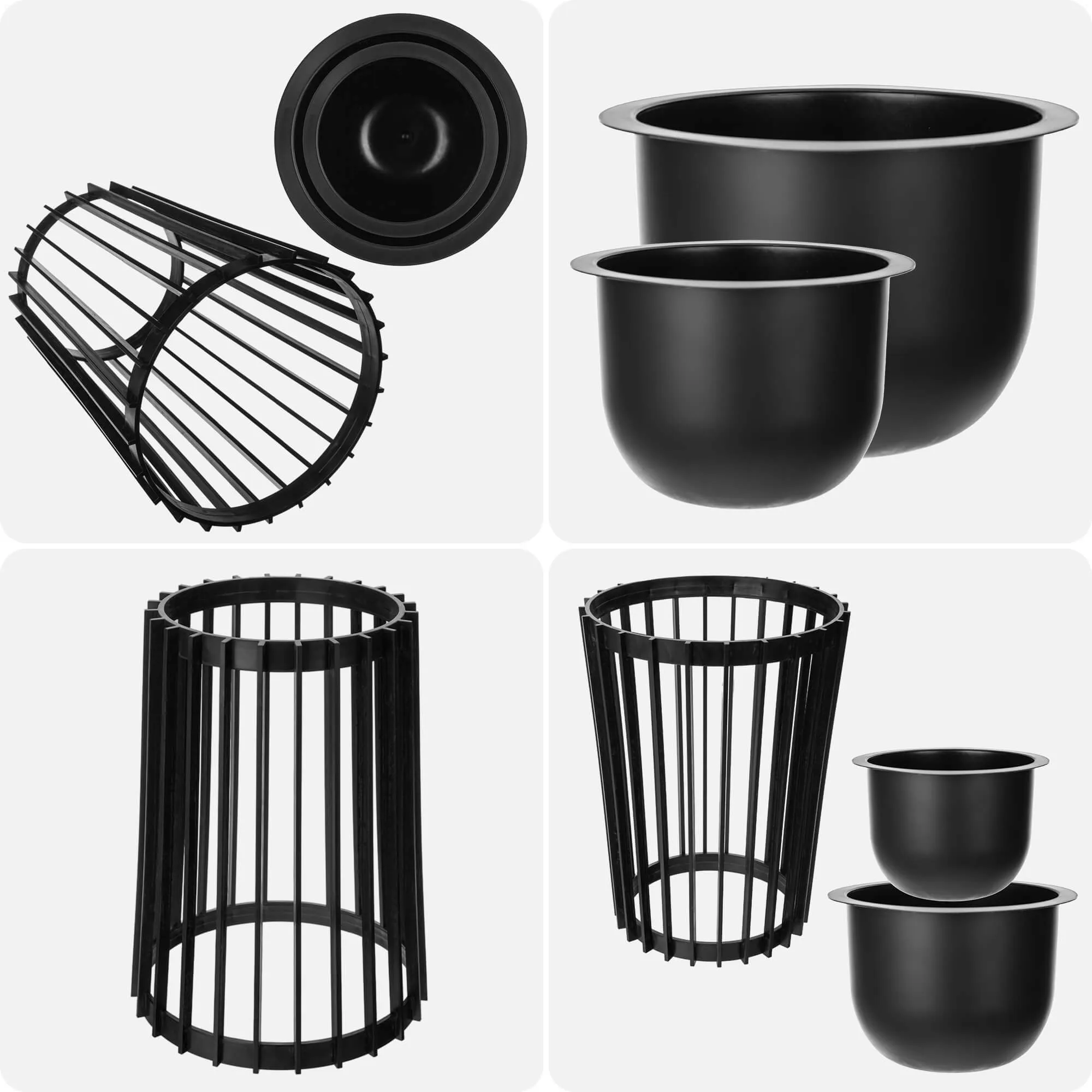 Aytre dvipusis augalų stovas 40 cm juodas + 2 įdėklai