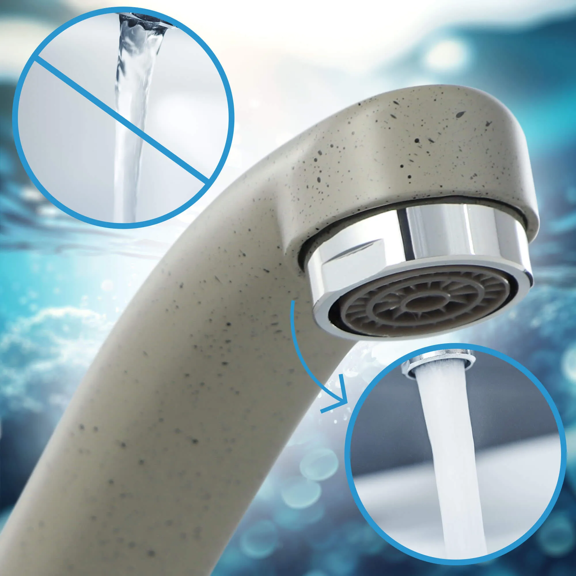 Gospo Rox laisvai pastatomas virtuvės maišytuvas, pilkas