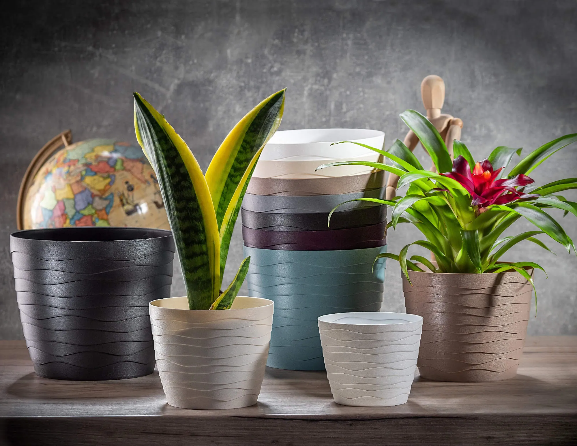 Ufra apvalus gėlių vazonas 17 cm