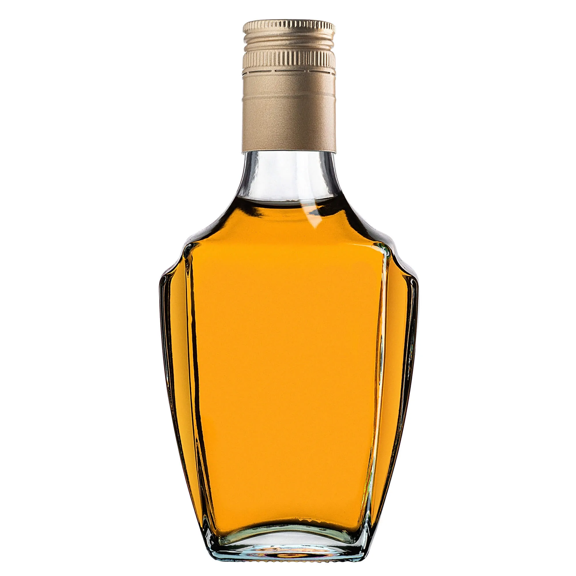 Faenza stiklinis tinktūros buteliukas 250 ml su ilgu auksiniu dangteliu, 50 vnt.