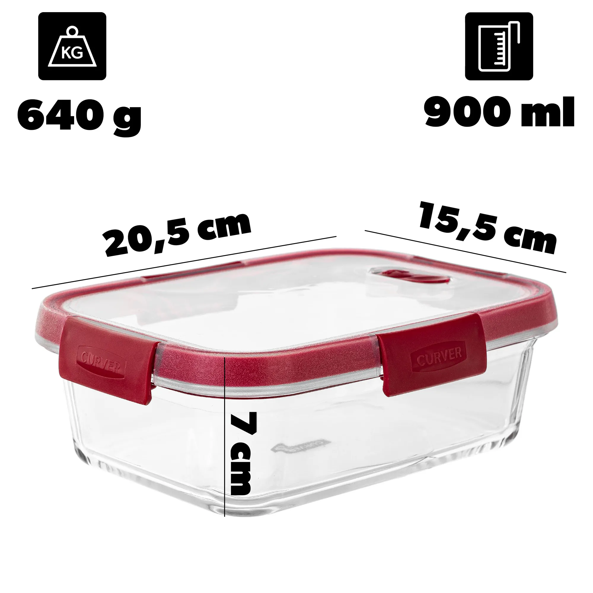 „Curver Smart Cook“ 0,9 l orkaitėje atsparus indas su dangteliu
