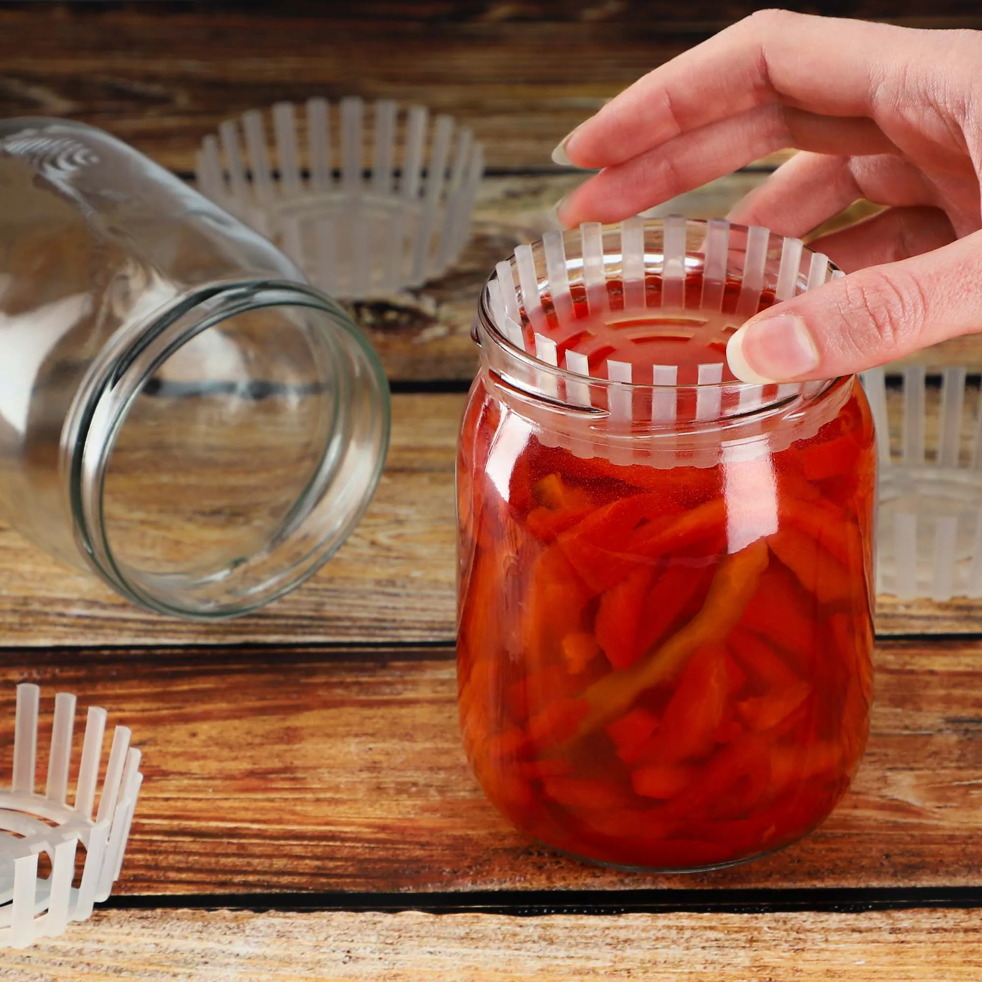 „Altedo“ stiklainių spaustukai, pilki, 100 mm skersmens, 10 vnt.