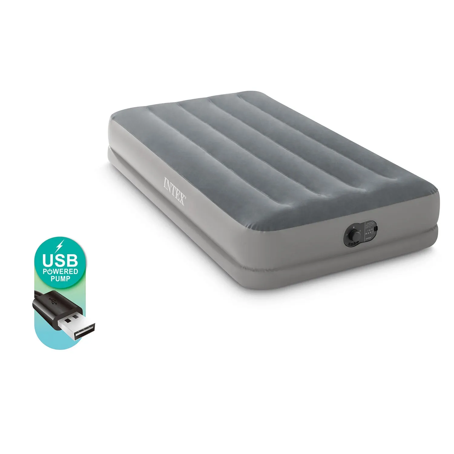 Pripučiamas čiužinys 191x99x30cm su įmontuotu elektriniu siurbliu INTEX 64112 - nuotrauka 1