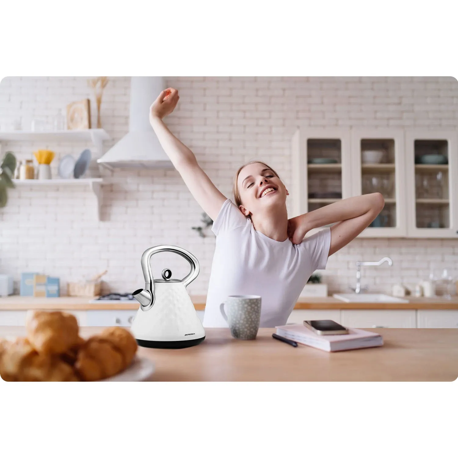 Berdsen BD-700 1,7 l elektrinis virdulys, baltas - nuotrauka 1