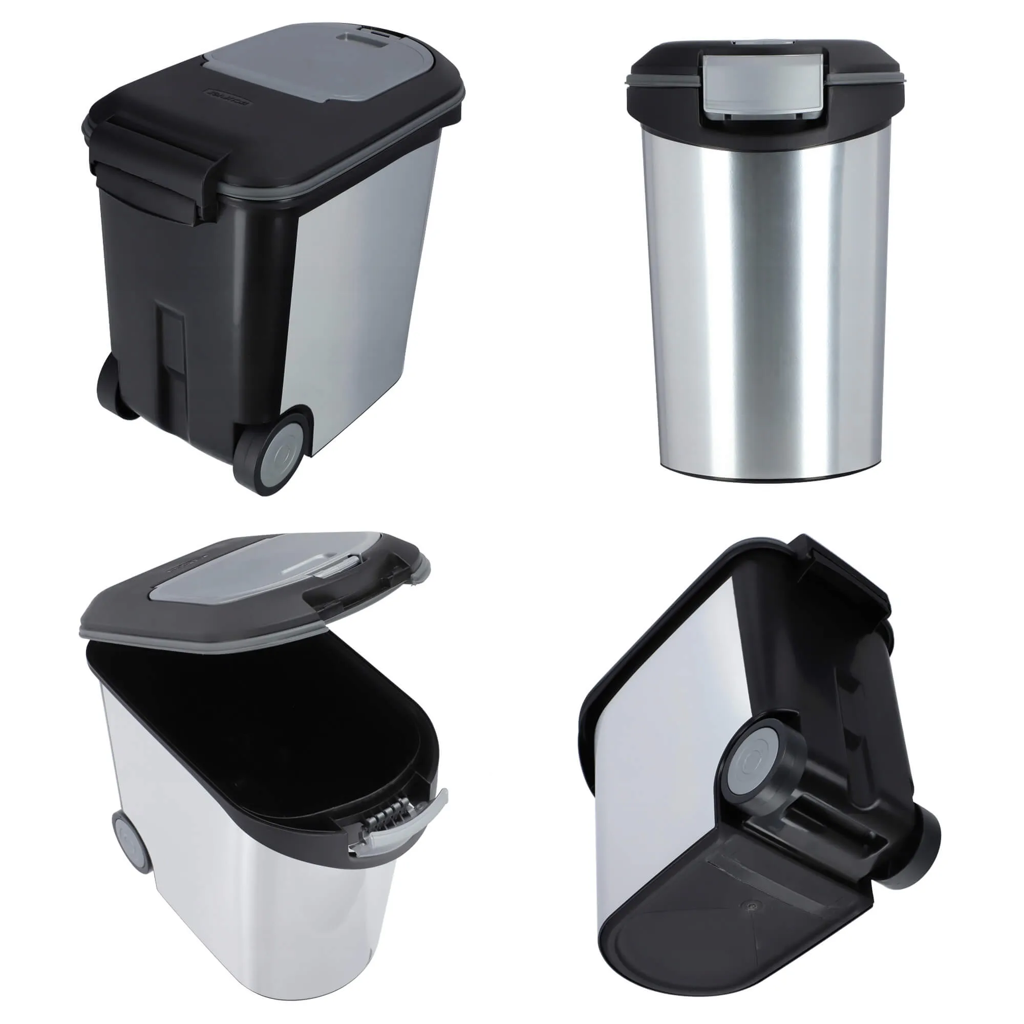 Curver 35 l naminių gyvūnėlių ėdalo konteineris, sidabrinis