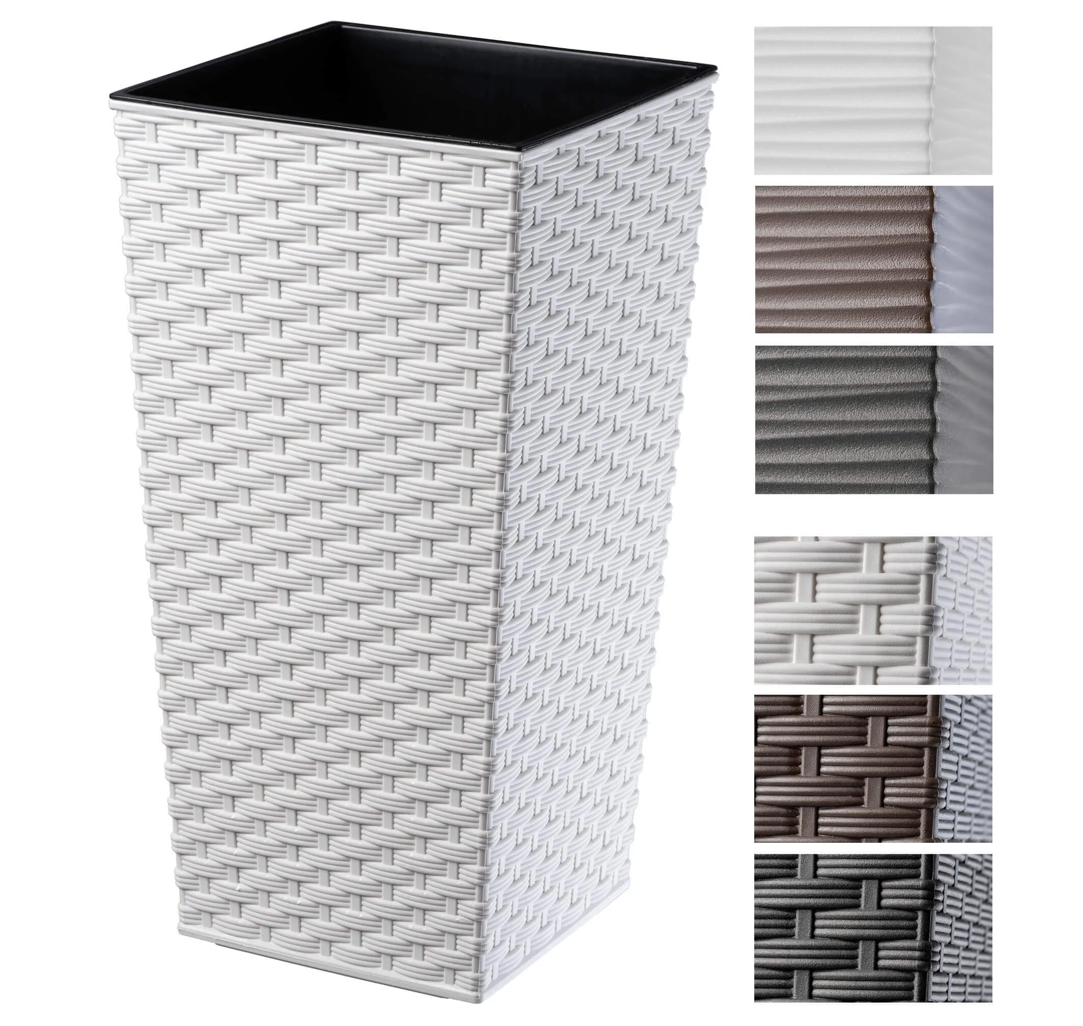 Pesaro rotango gėlių vazonas su įdėklu