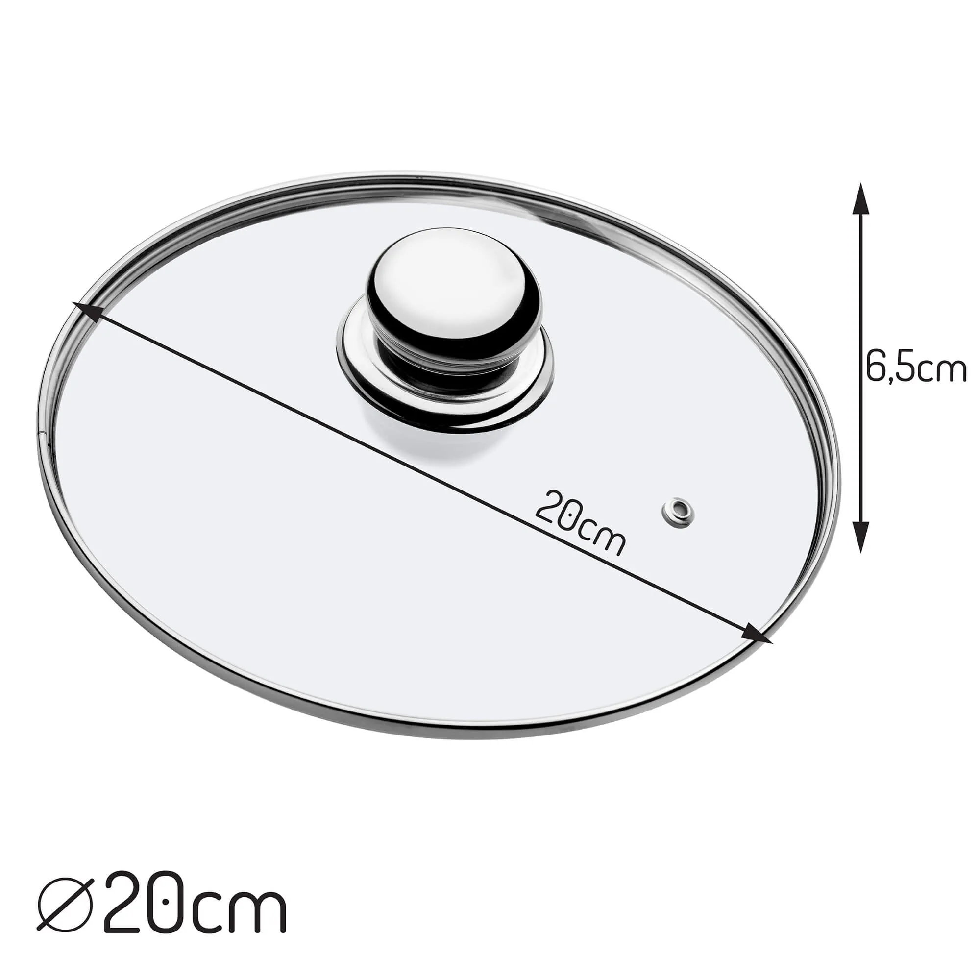 „Finsta“ orkaitėje atsparus dangtis su metaline rankena, 20 cm
