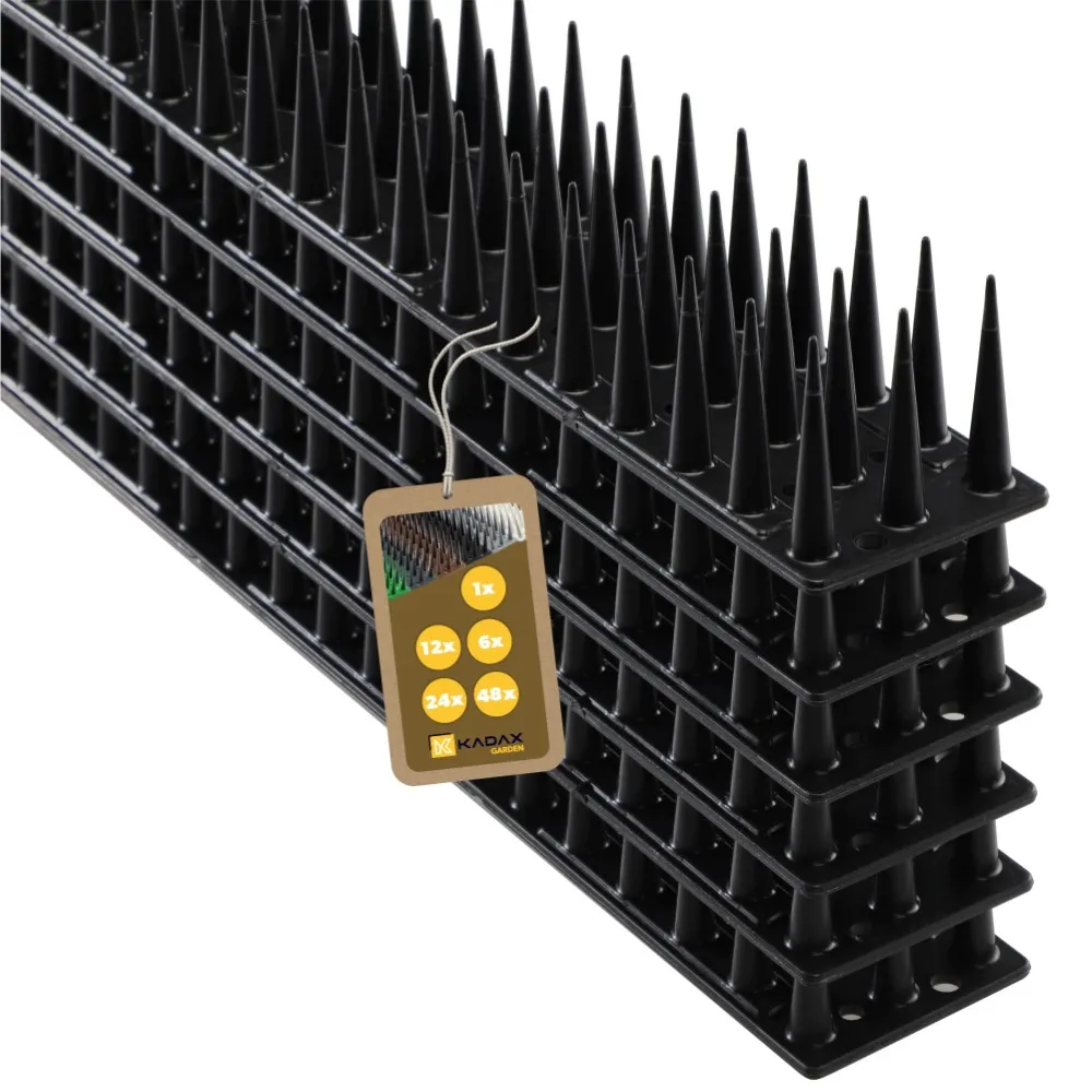 „Arcas“ plastikiniai paukščių atbaidymo smaigai, juodi, 6 vnt.