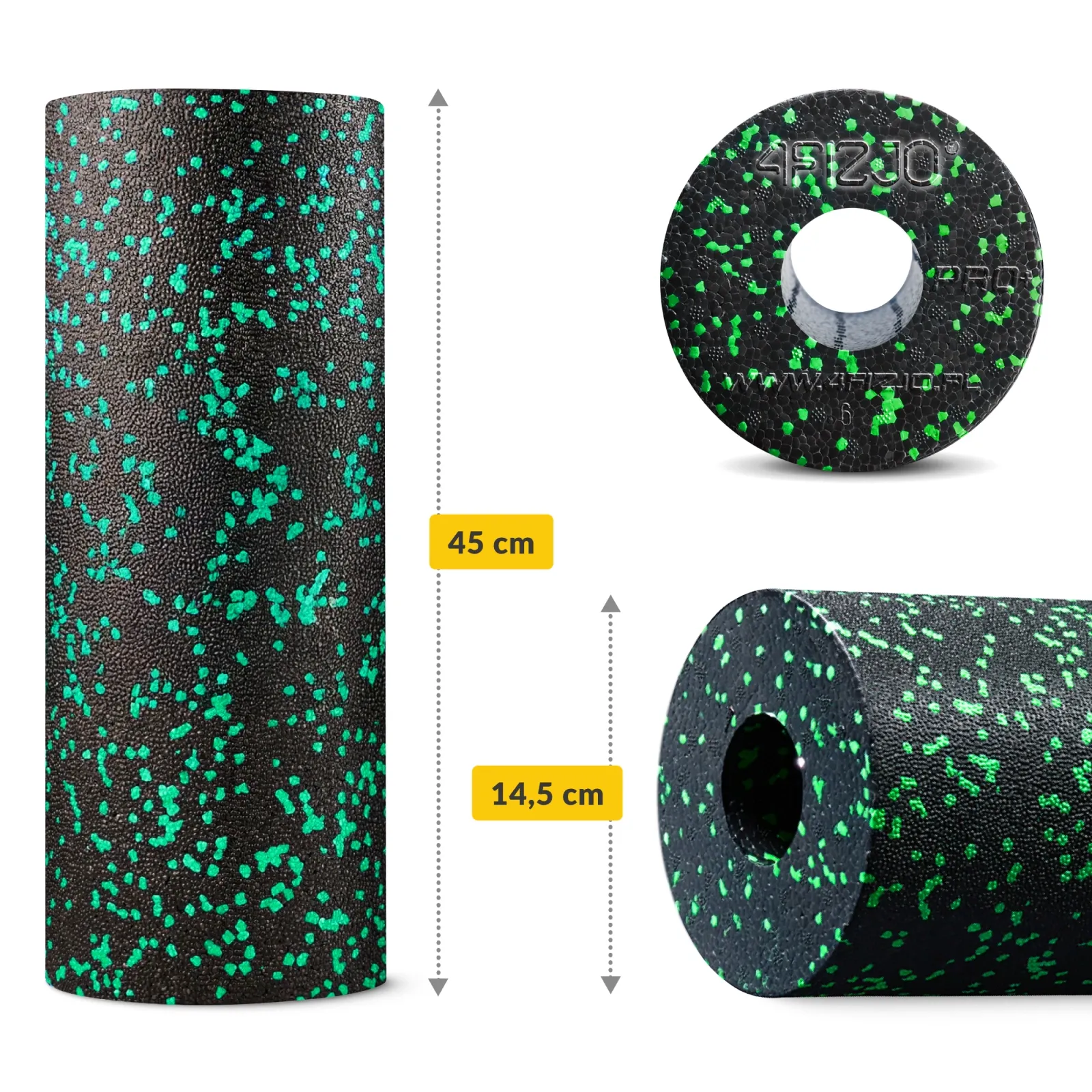 EPP putplasčio masažinis volelis 45 cm žalias
