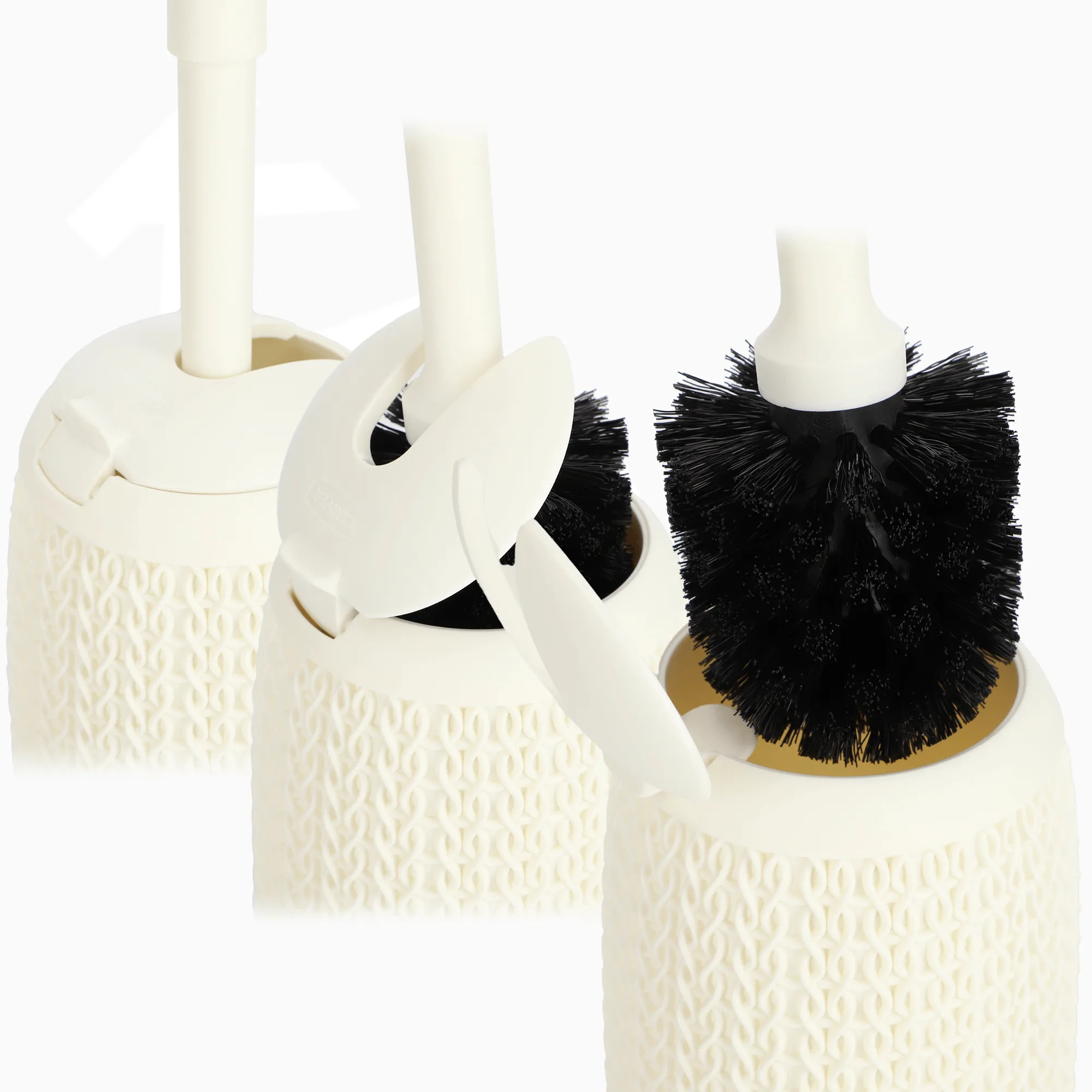 Curver megztas tualetinis šepetys su indu