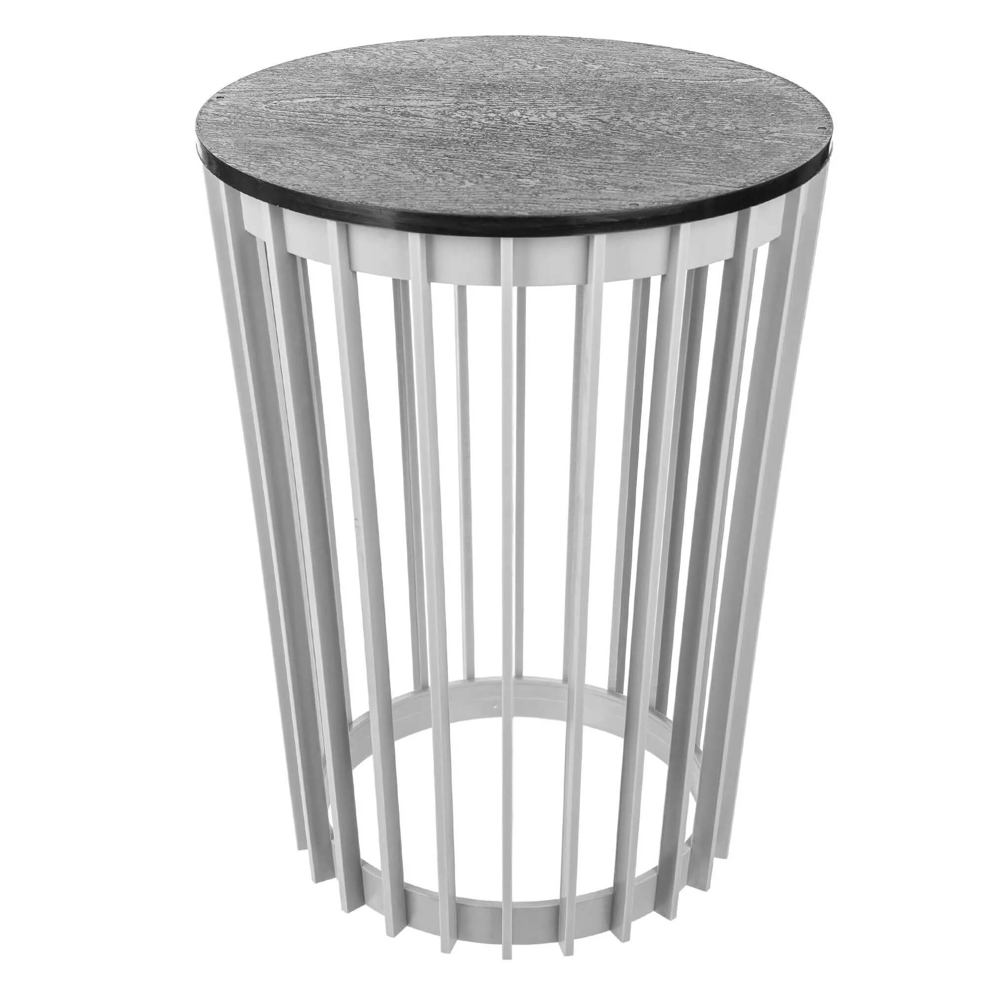 Aytre dvipusis augalų stovas 40 cm platinos spalvos + juodas stalviršis