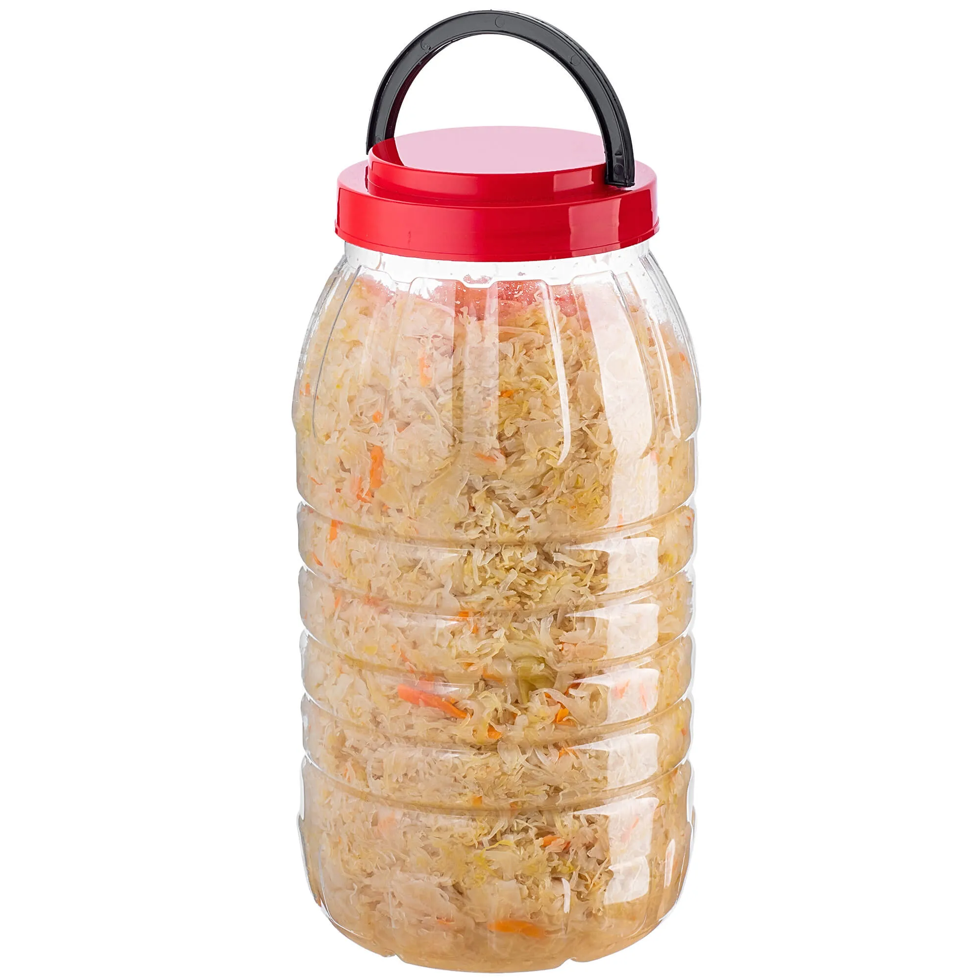 PET stiklainis su užsukamu dangteliu ir rankena „Riccia universal“, 5 l, 4 vnt.