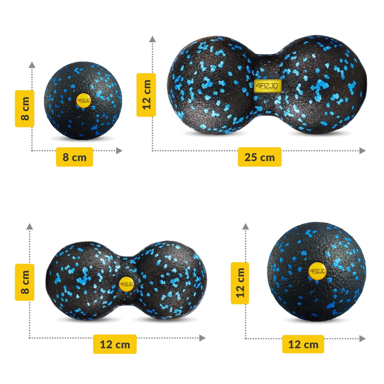 Volelių ir masažinių kamuoliukų EPP rinkinys