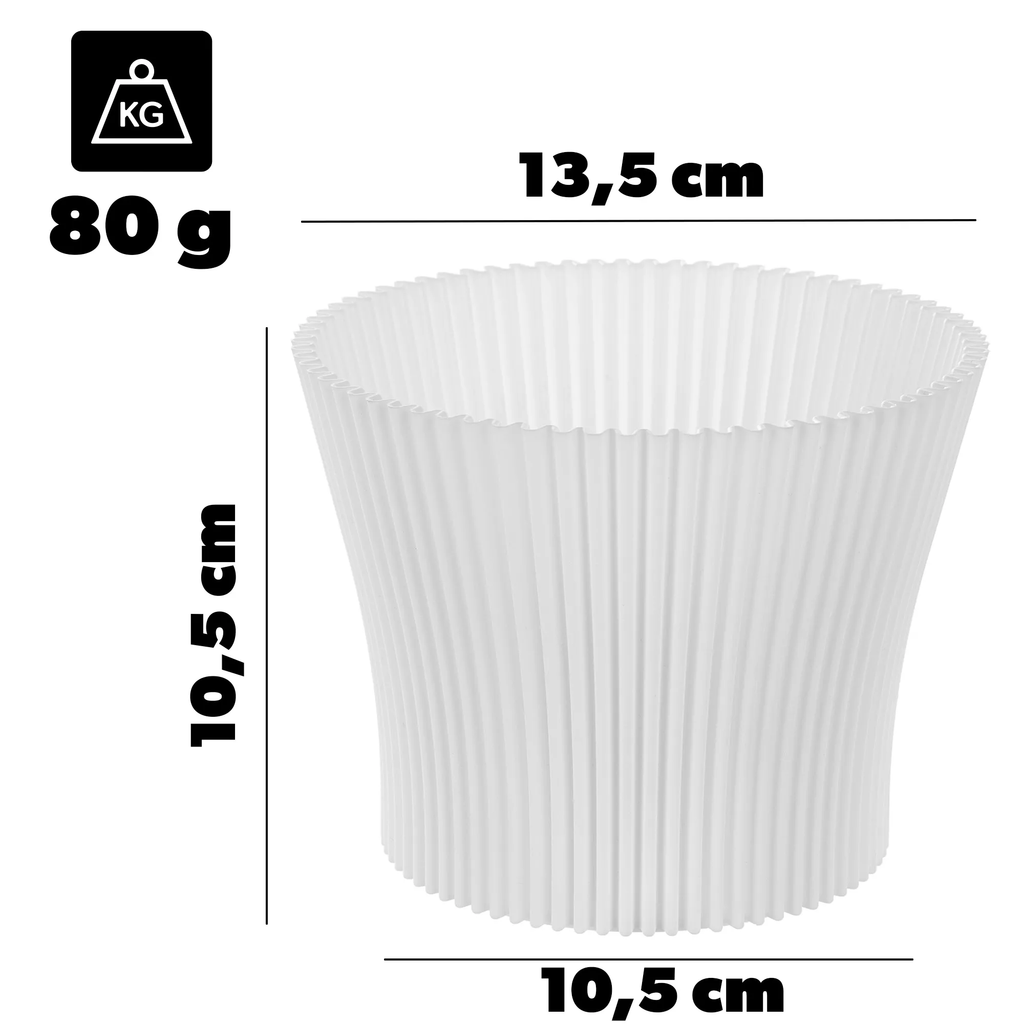 Estrela gėlių vazonas 14 cm baltas