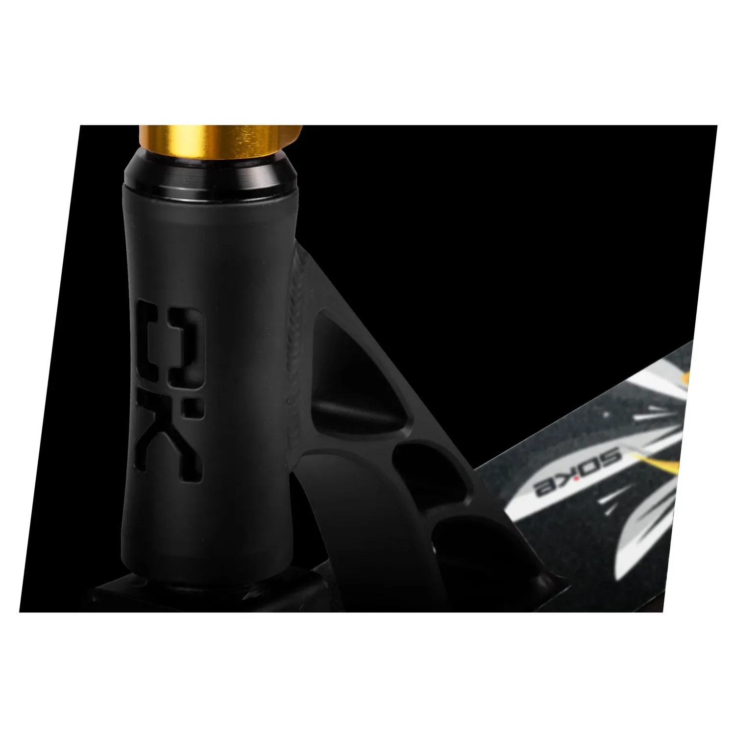 SOKE XTR triukų paspirtukas juodas ir geltonas - nuotrauka 1