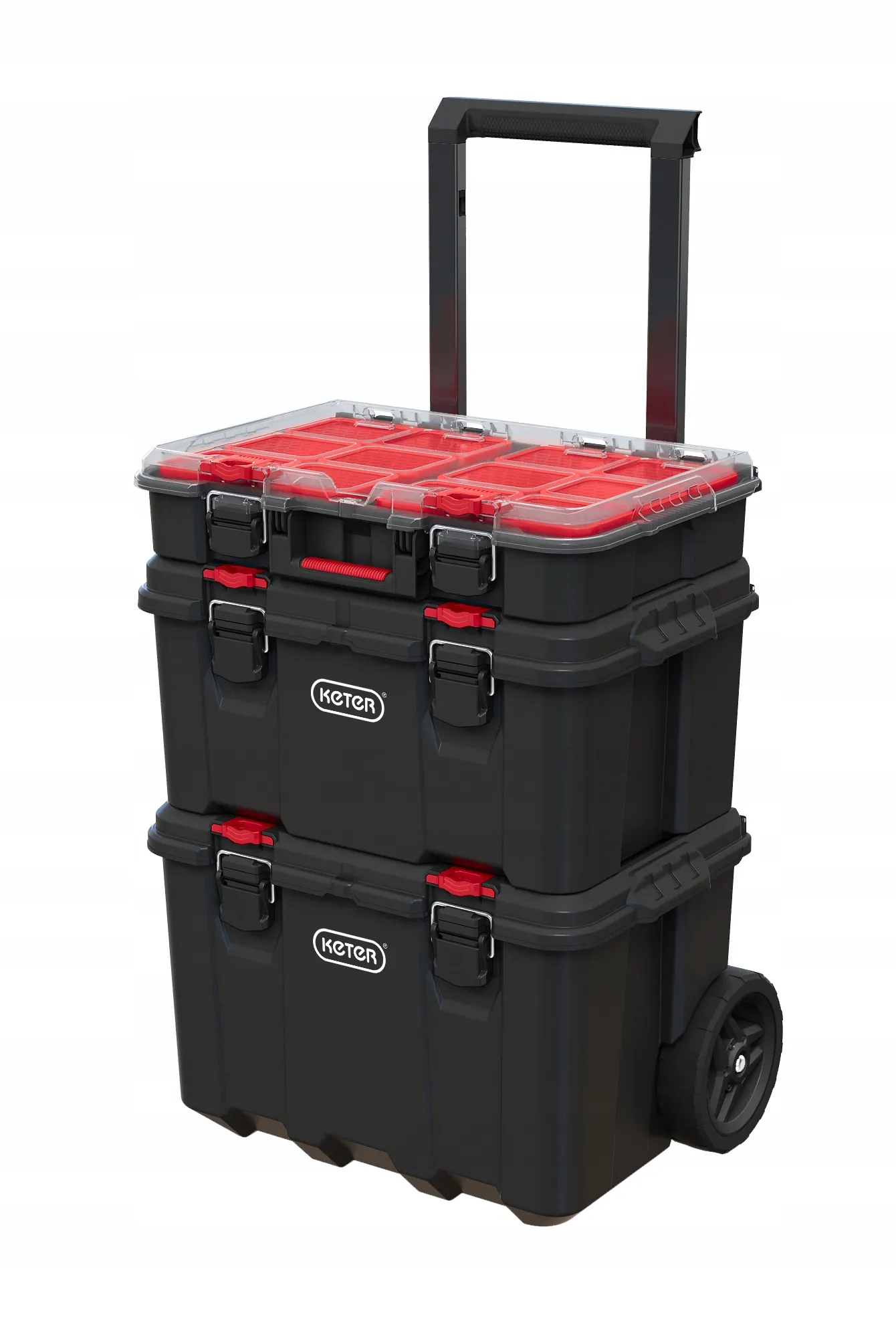 Keter Stack`N`Roll įrankių dėklas 40 x 52 cm, juodas