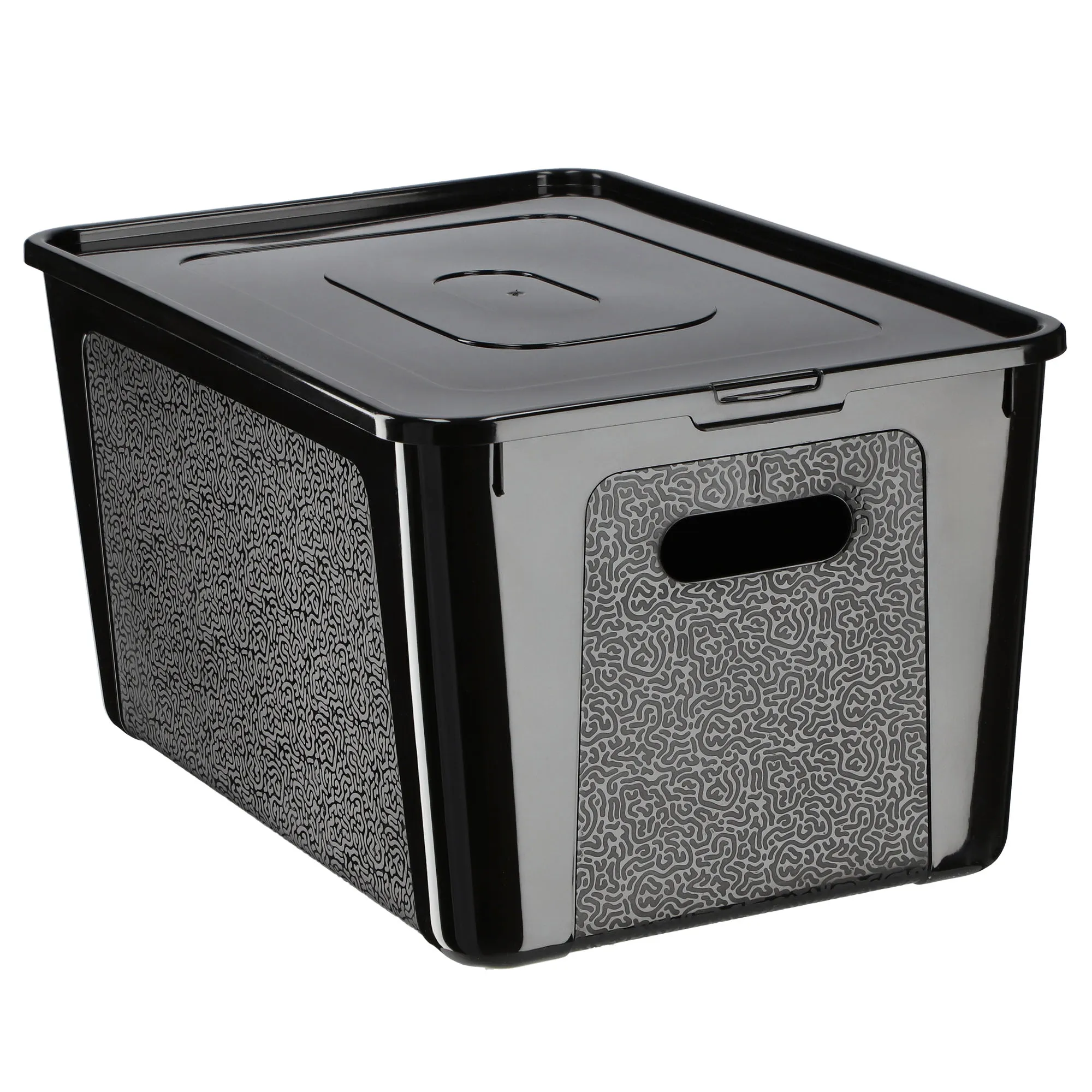 Dozza 17 l juodas laikymo konteineris su dangčiu