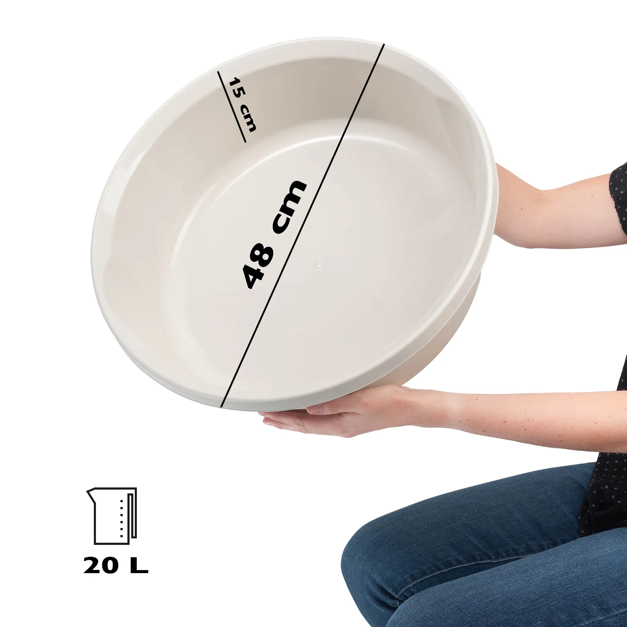 Loja matinis vonios dubuo, 20 l, baltas