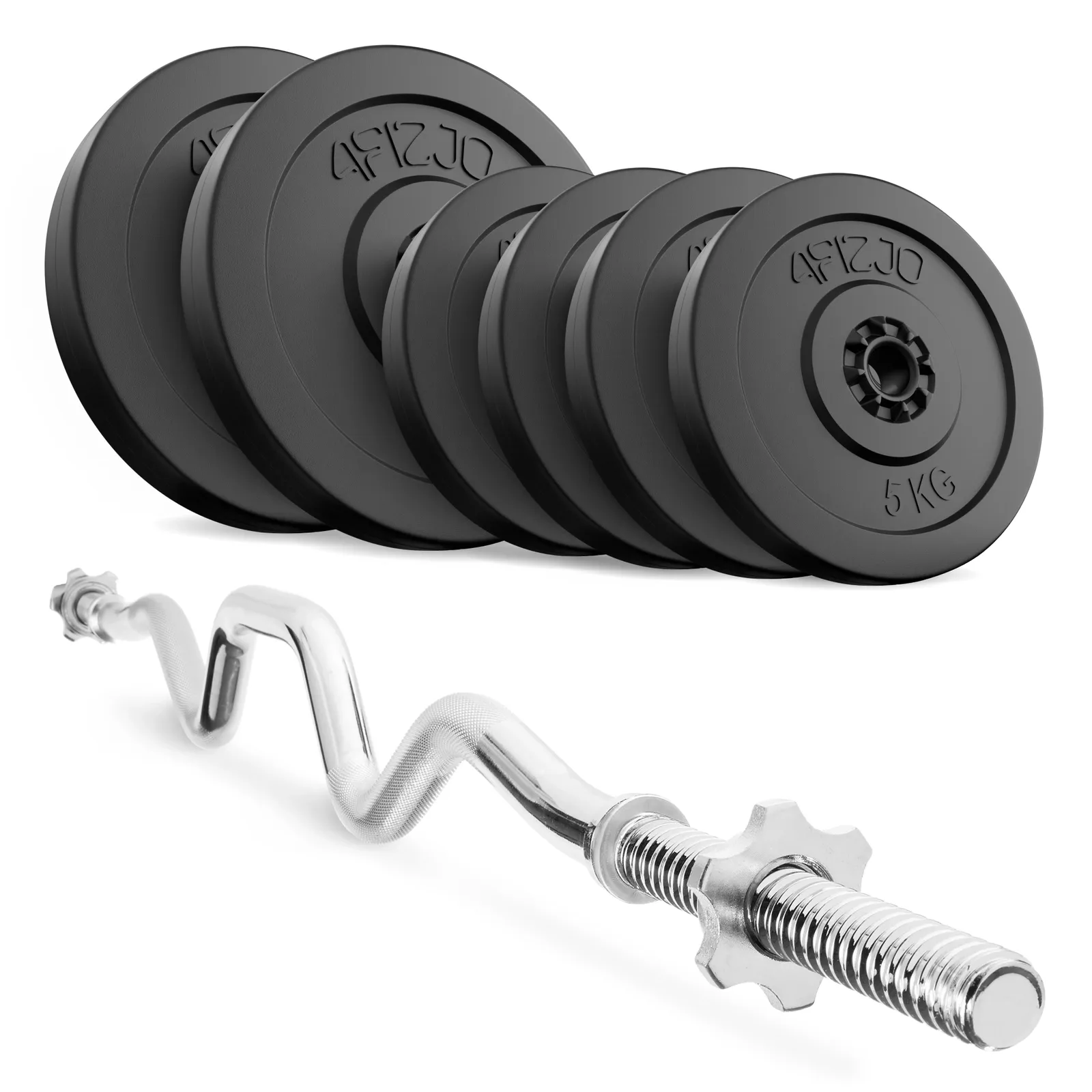 Bituminis kūno rengybos rinkinys 40 kg + 120 cm sunkus lenkimo strypas