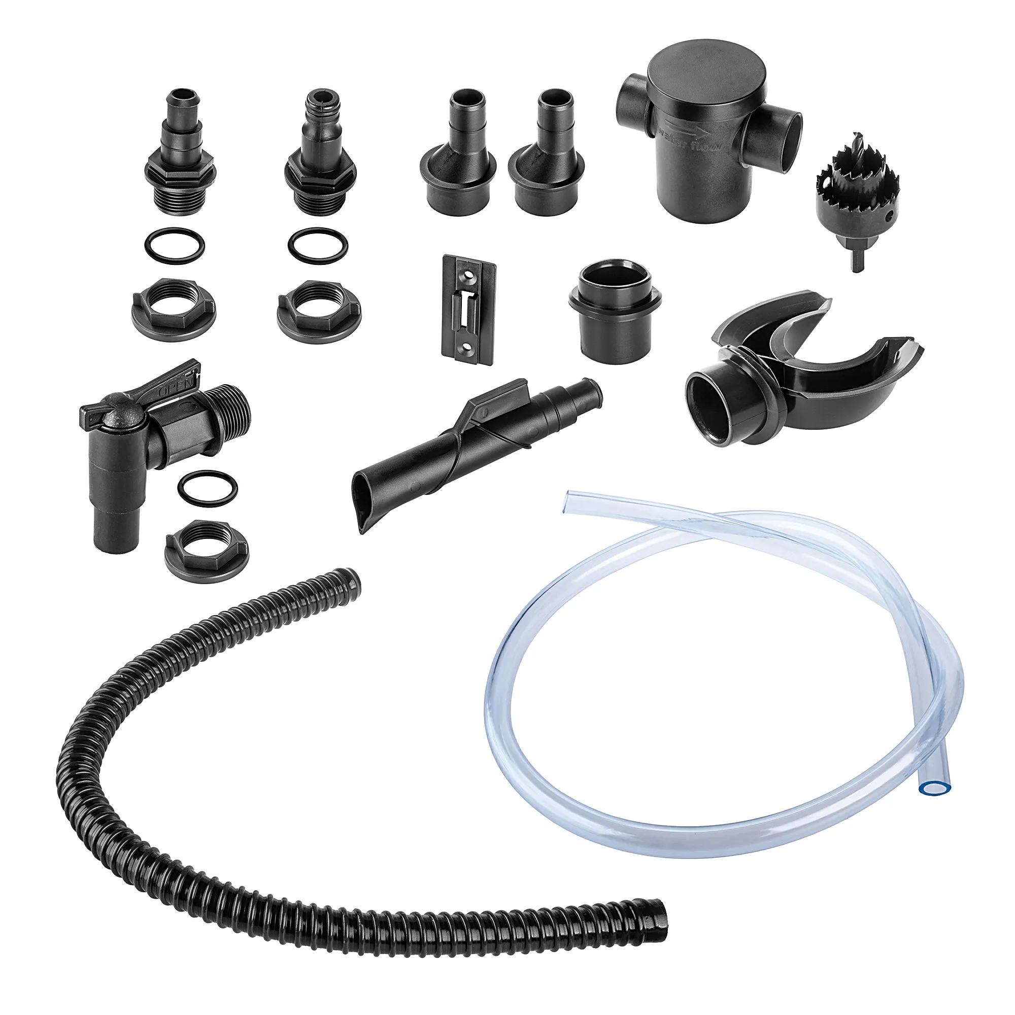 Molar 260L lietaus vandens bakas su prijungimo komplektu, pilkas