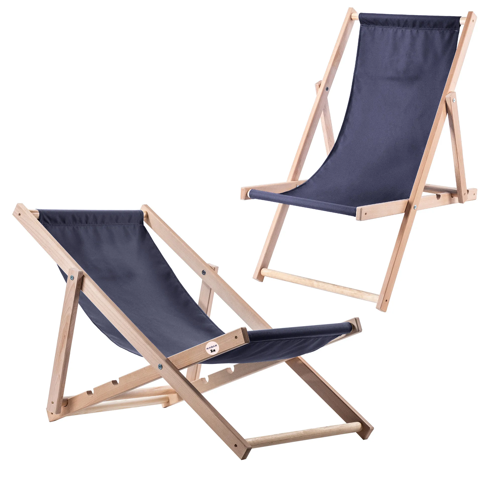 „Tulon“ medinis sulankstomas krėslas, 80 x 63 cm, tamsiai mėlynas, 2 vnt.