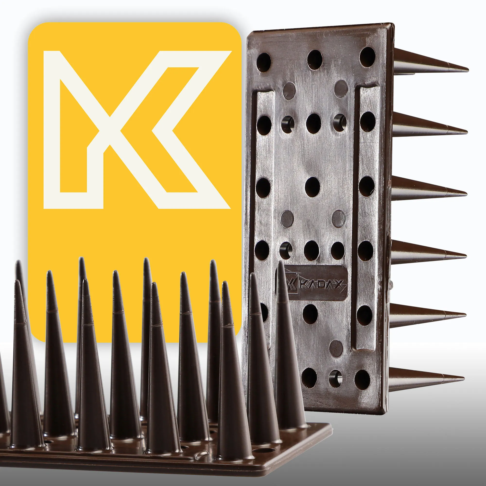 Plastikiniai paukščių spygliai 6 vnt., rudi + varnos formos