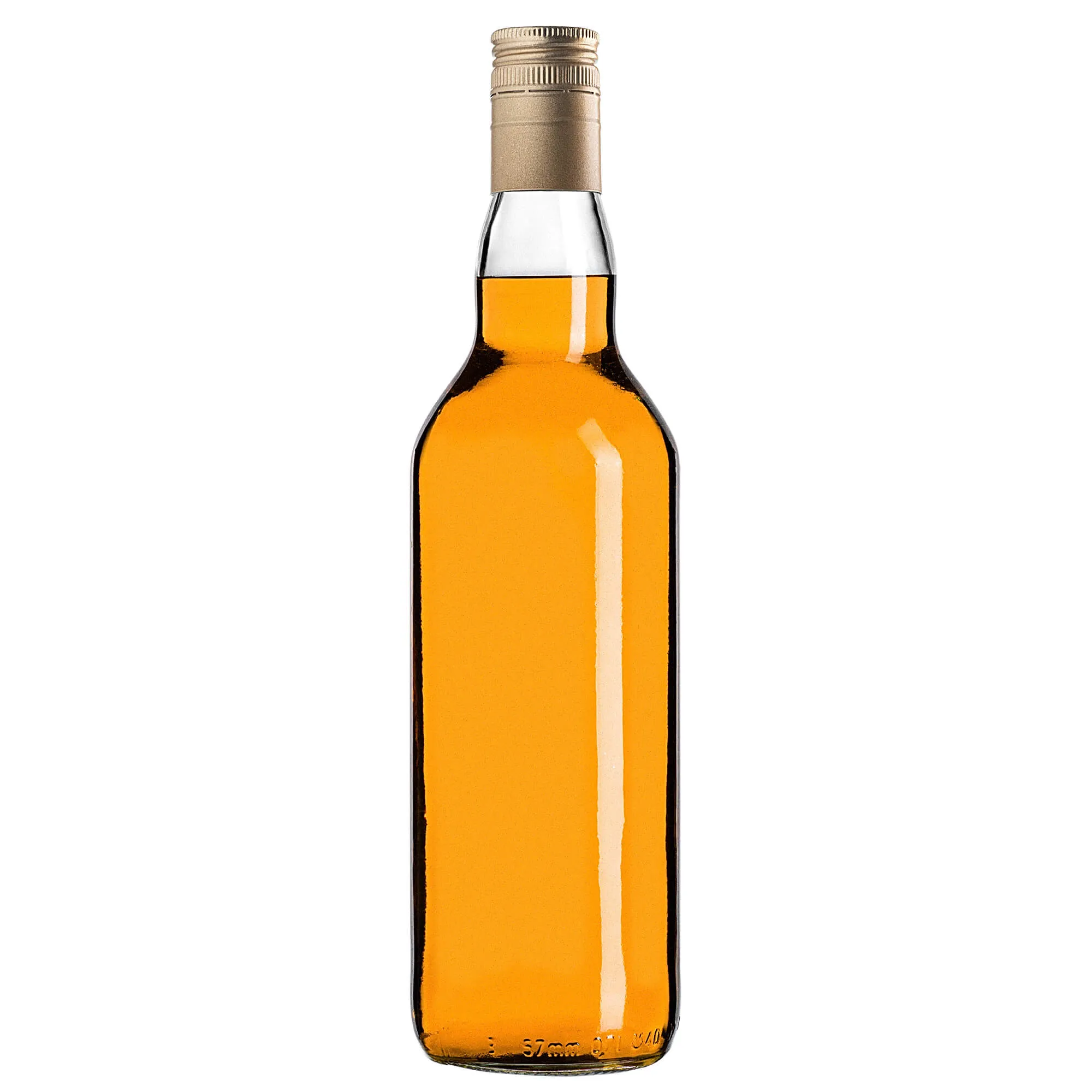 Monopol stikliniai buteliai 700 ml su ilgu auksiniu dangteliu, 40 vnt.