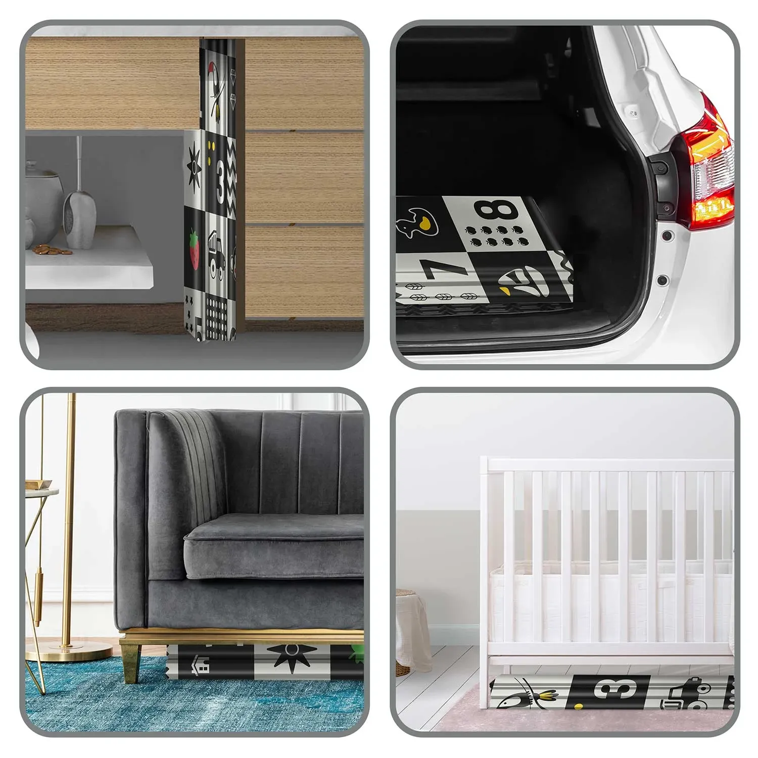 Sulankstomas edukacinis putplasčio kilimėlis 200 x 180 x 1 cm Nukido NK-340 vandenyno skaičiai - nuotrauka 1