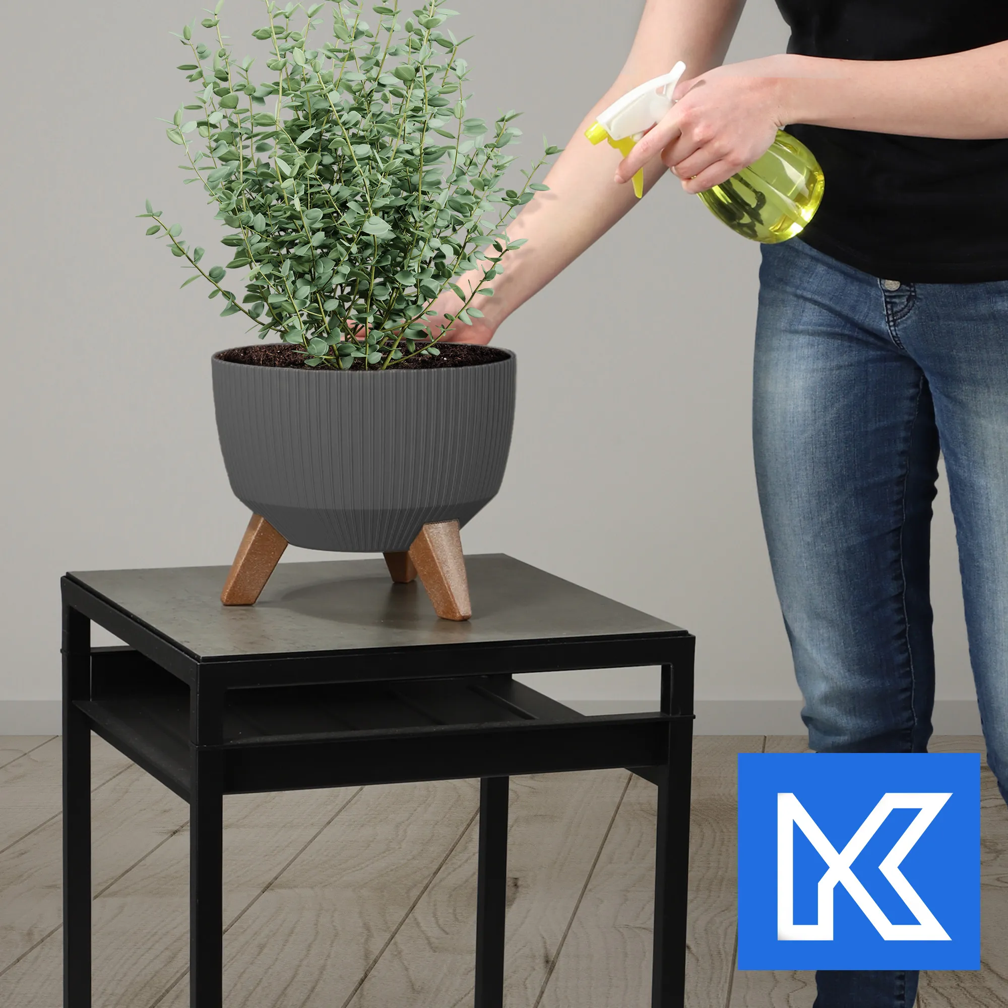 Milis gėlių dubuo su kojelėmis 24 cm
