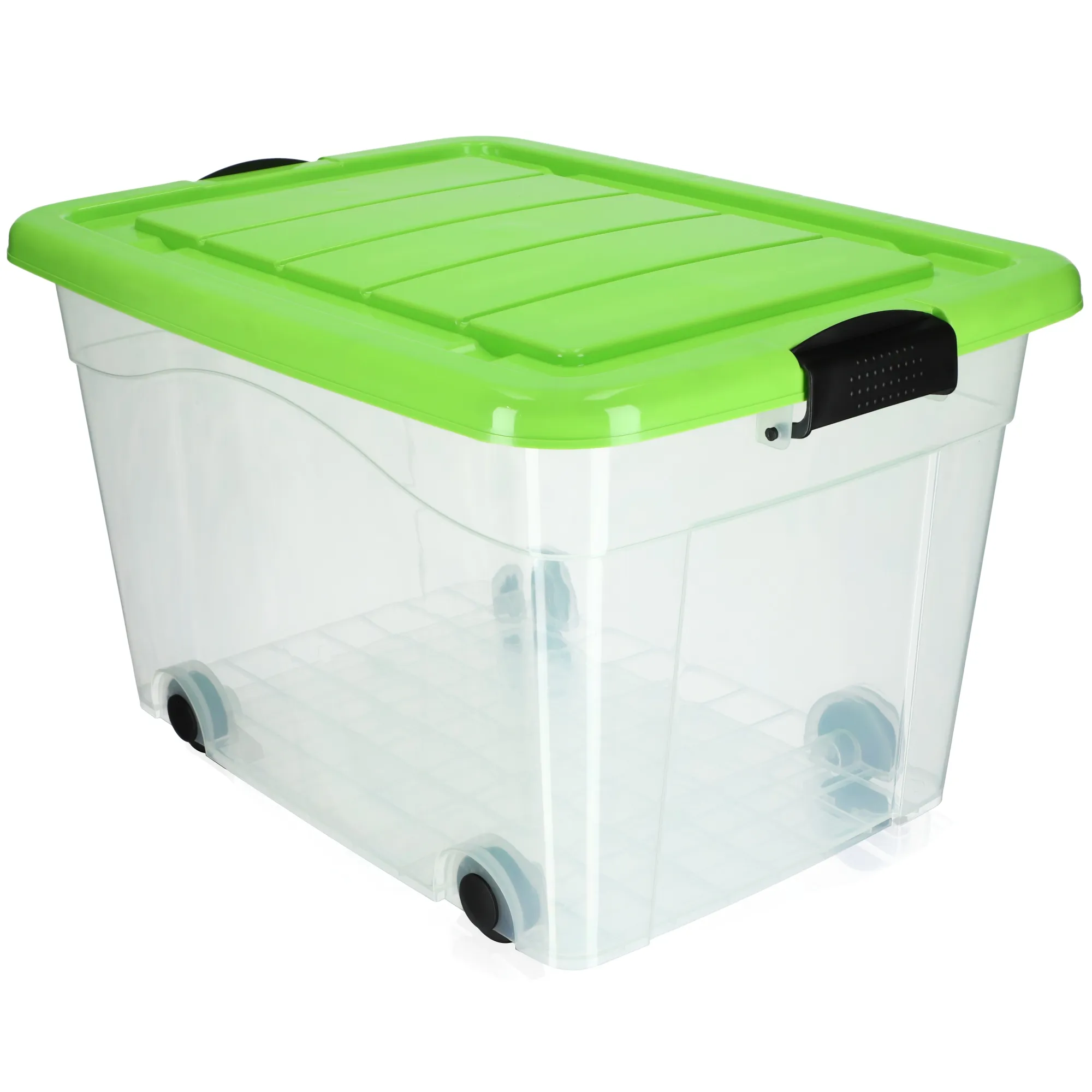 Vado 60 litrų plastikinė šiukšliadėžė su ratukais, žalia