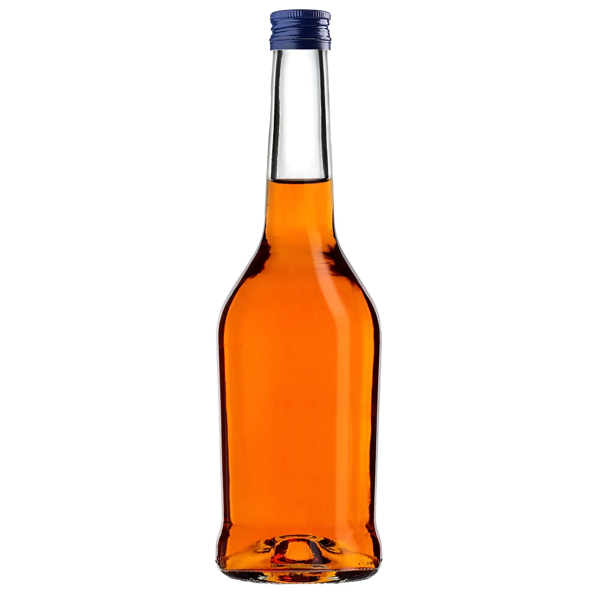 Stiklinis buteliukas Luarė tinktūrai 500 ml su tamsiai mėlynu dangteliu 5 vnt.