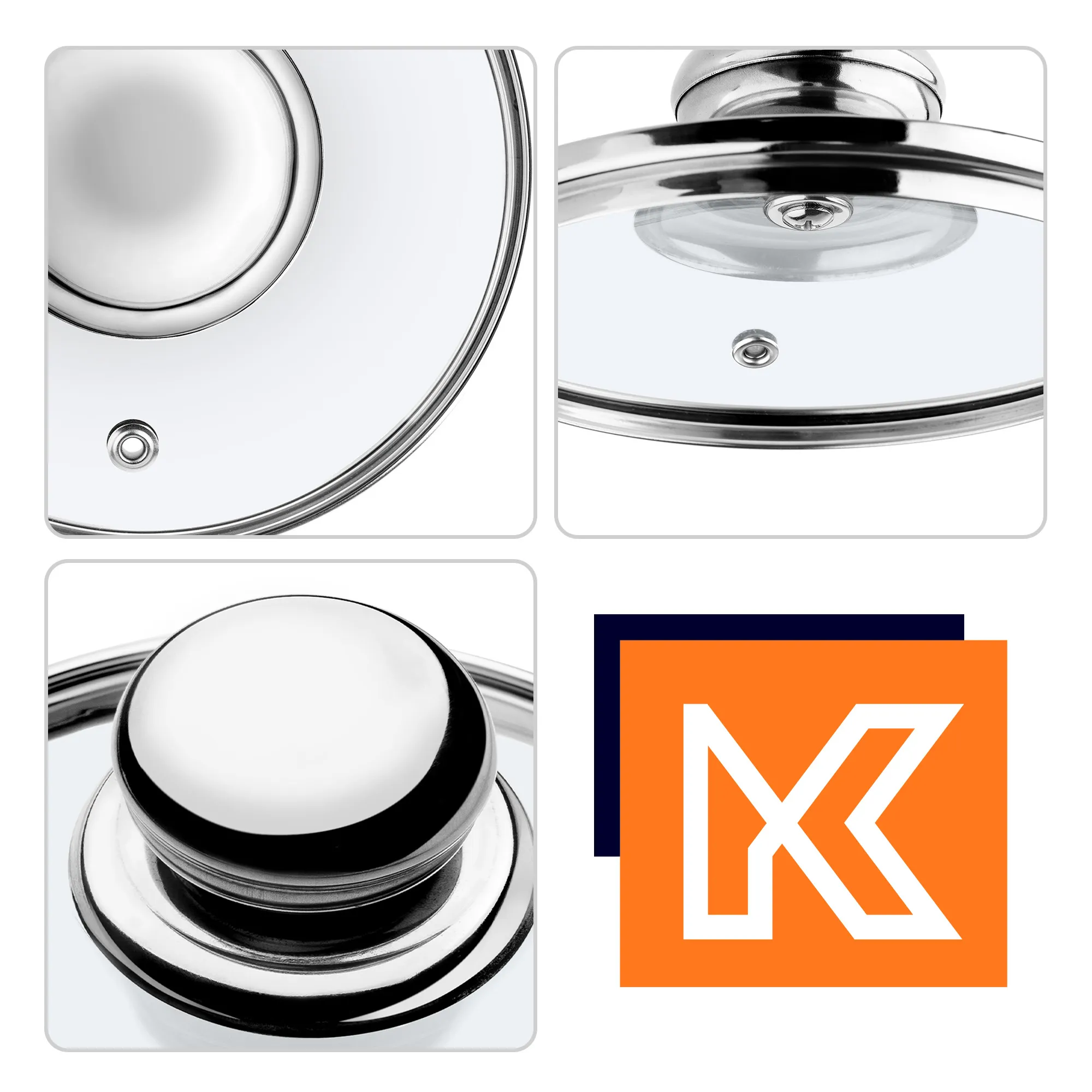 „Vicenza“ orkaitėje kepti tinkamų dangčių rinkinys, 16, 18, 20 cm