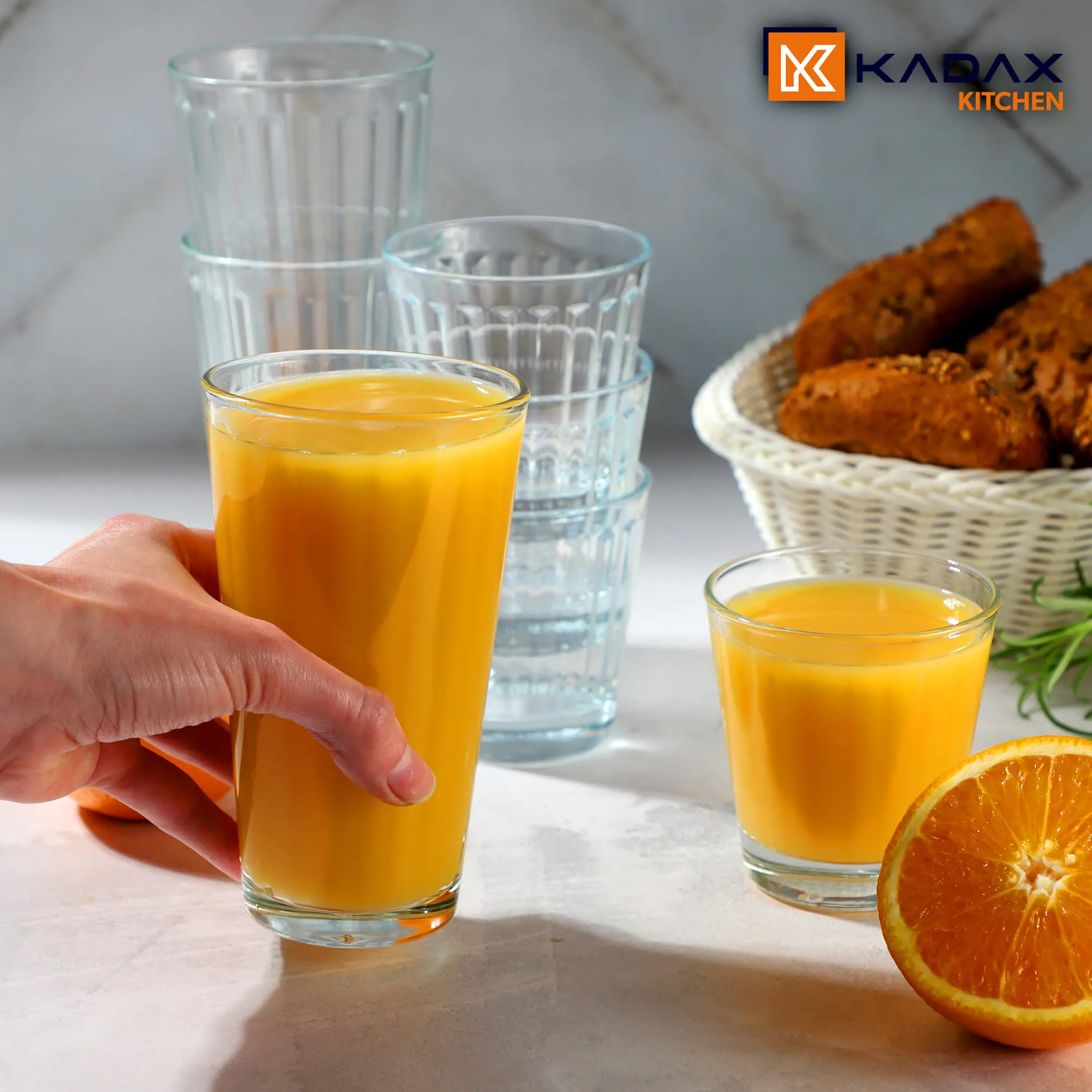 Sestu gėrimų stiklinės 360 ml, 4 vnt.