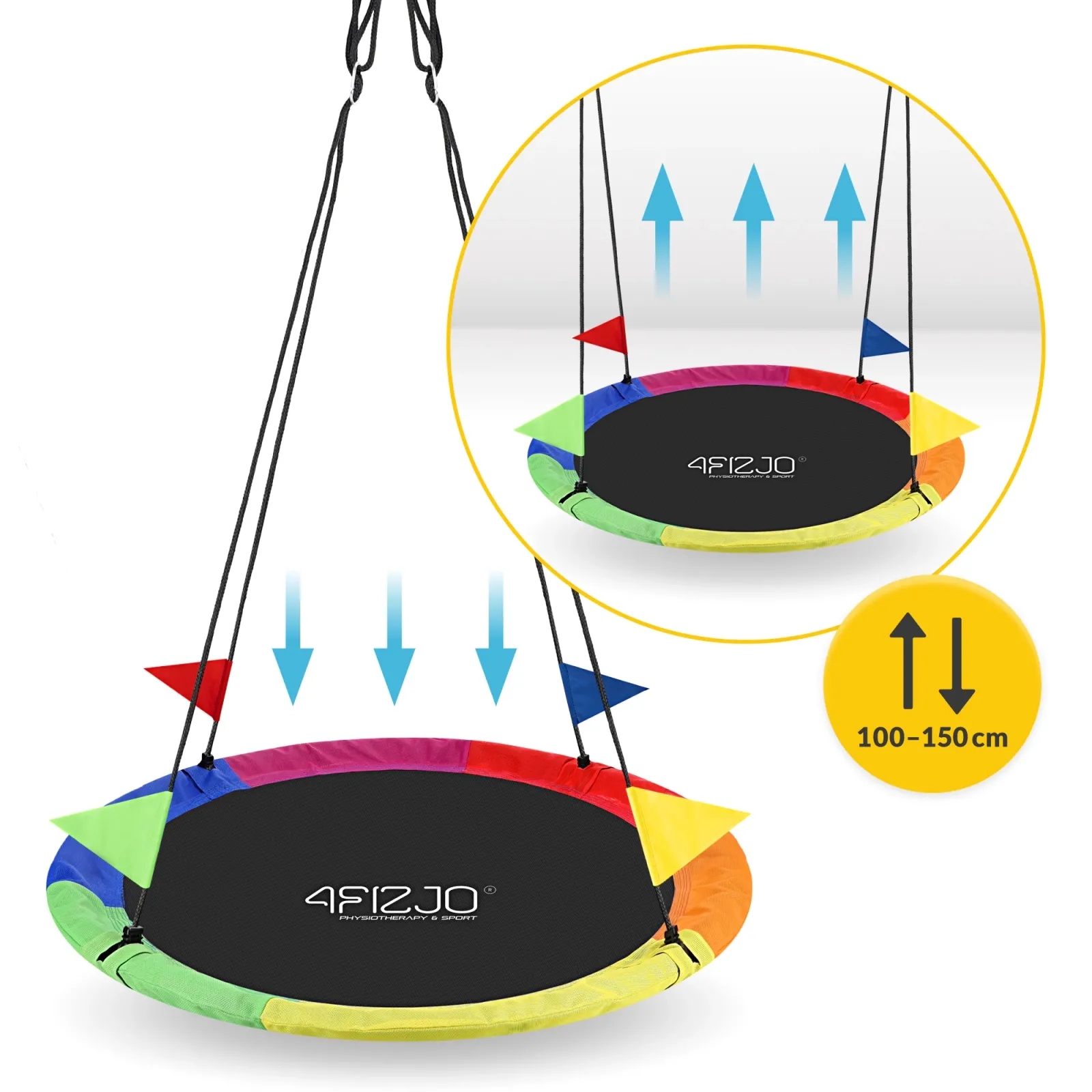 Vaikiškos sodo sūpynės L Gandro lizdas 100 cm