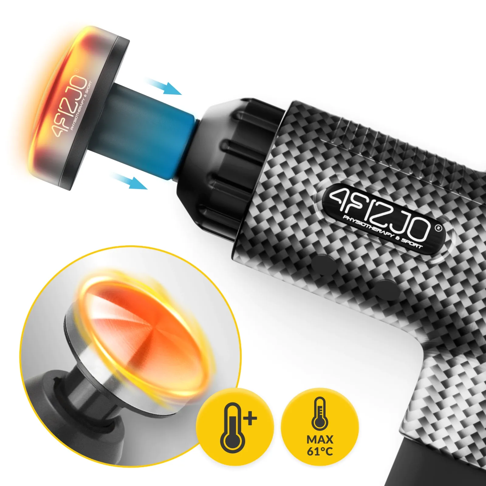 Šildymo antgalis masažiniam pistoletui